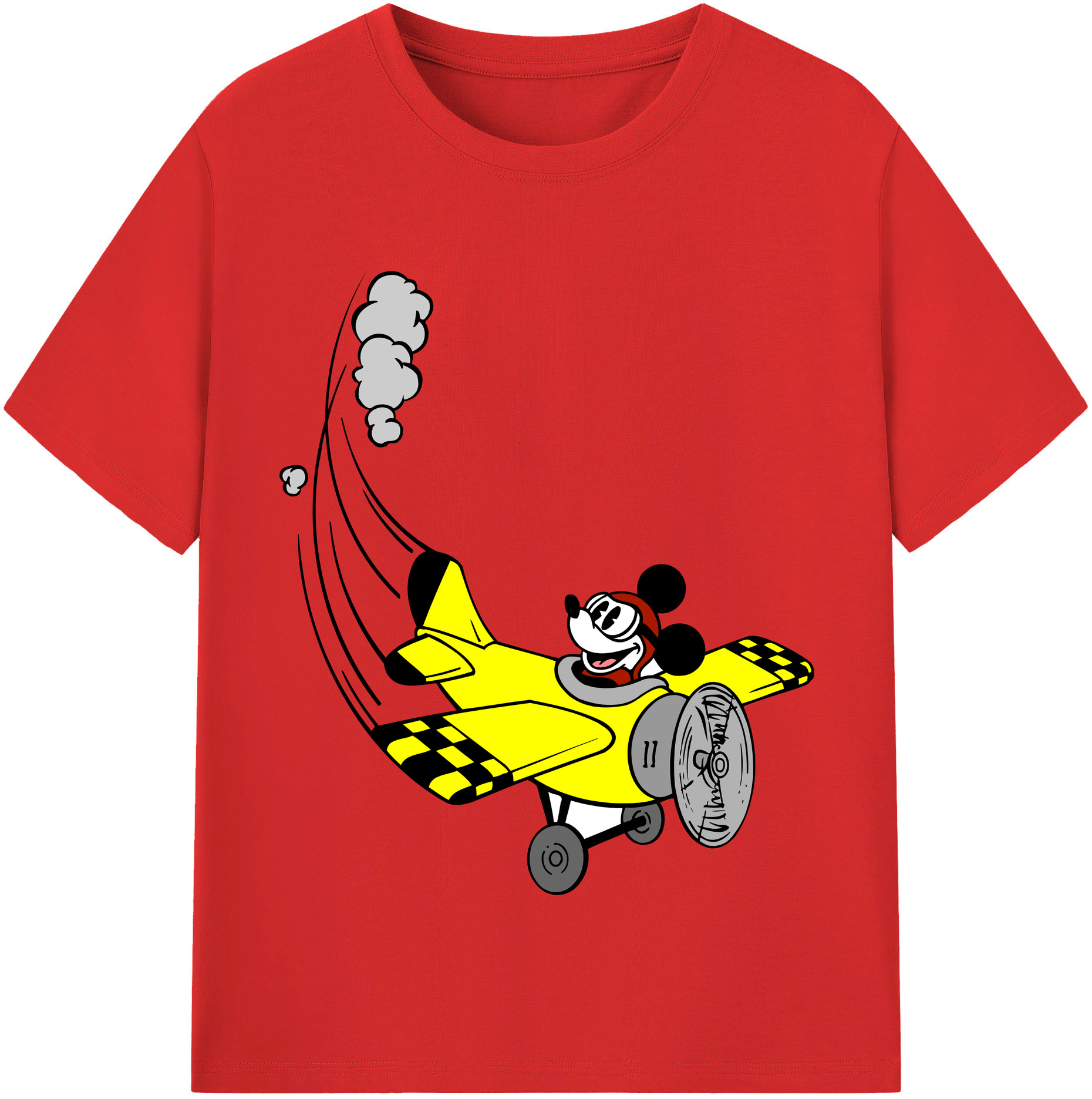 （画像用） ミッキーマウス Mickey Mouse 綿100％半袖Tシャツ（フロントプリント）