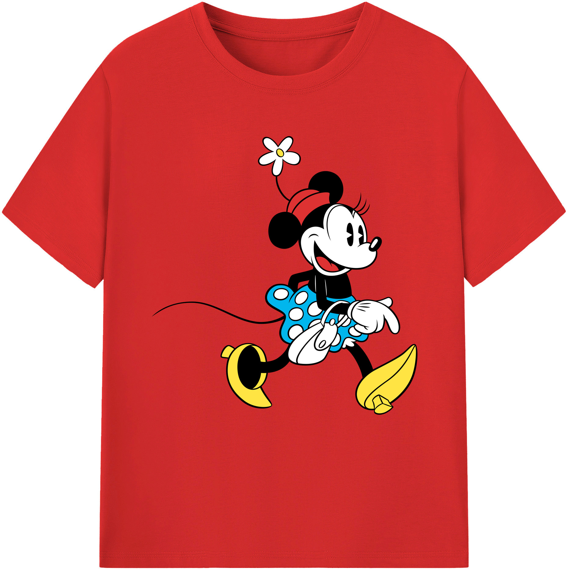 （画像用） ミッキーマウス Mickey Mouse 綿100％半袖Tシャツ（フロントプリント）