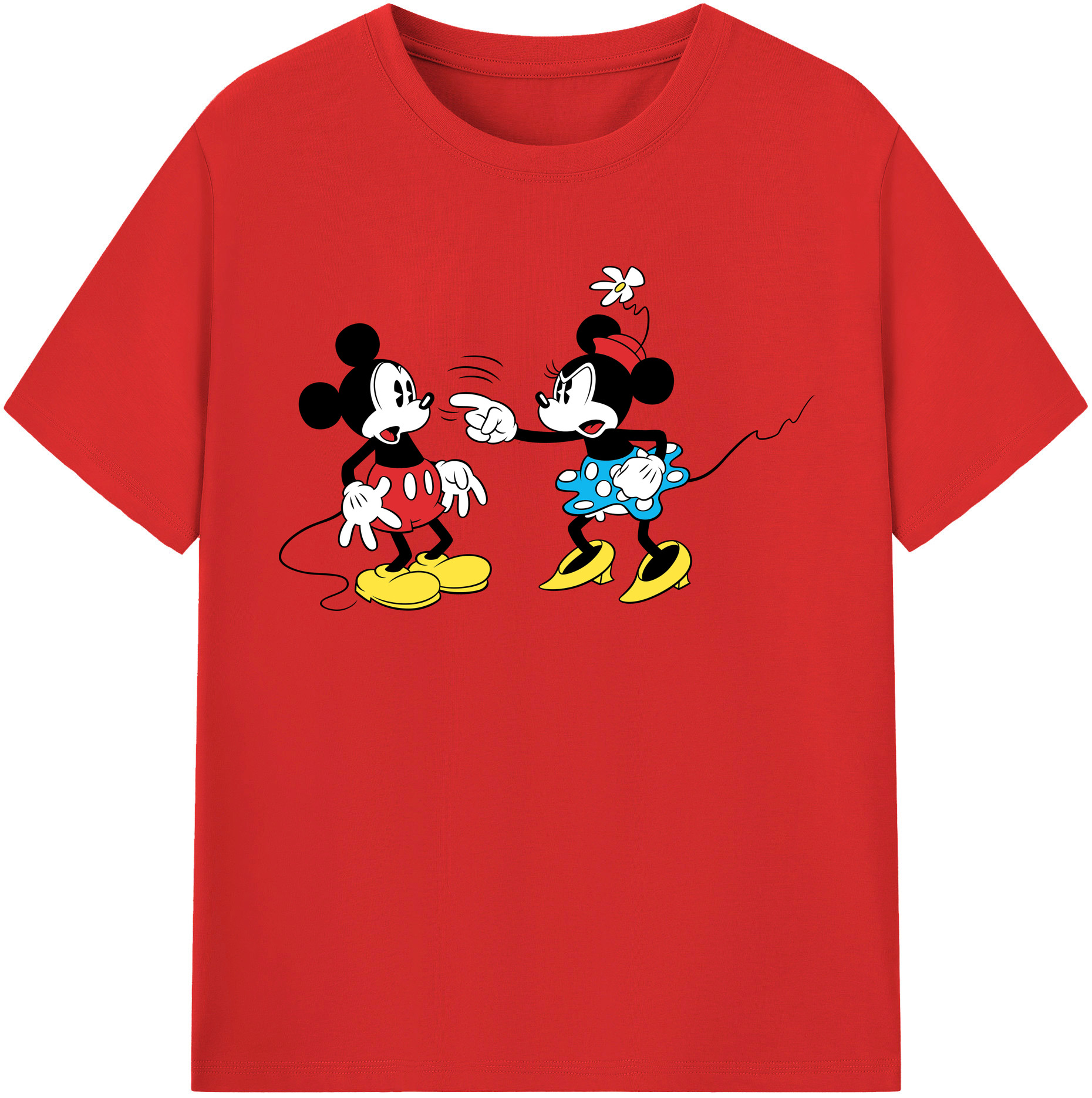 （画像用） ミッキーマウス Mickey Mouse 綿100％半袖Tシャツ（フロントプリント）