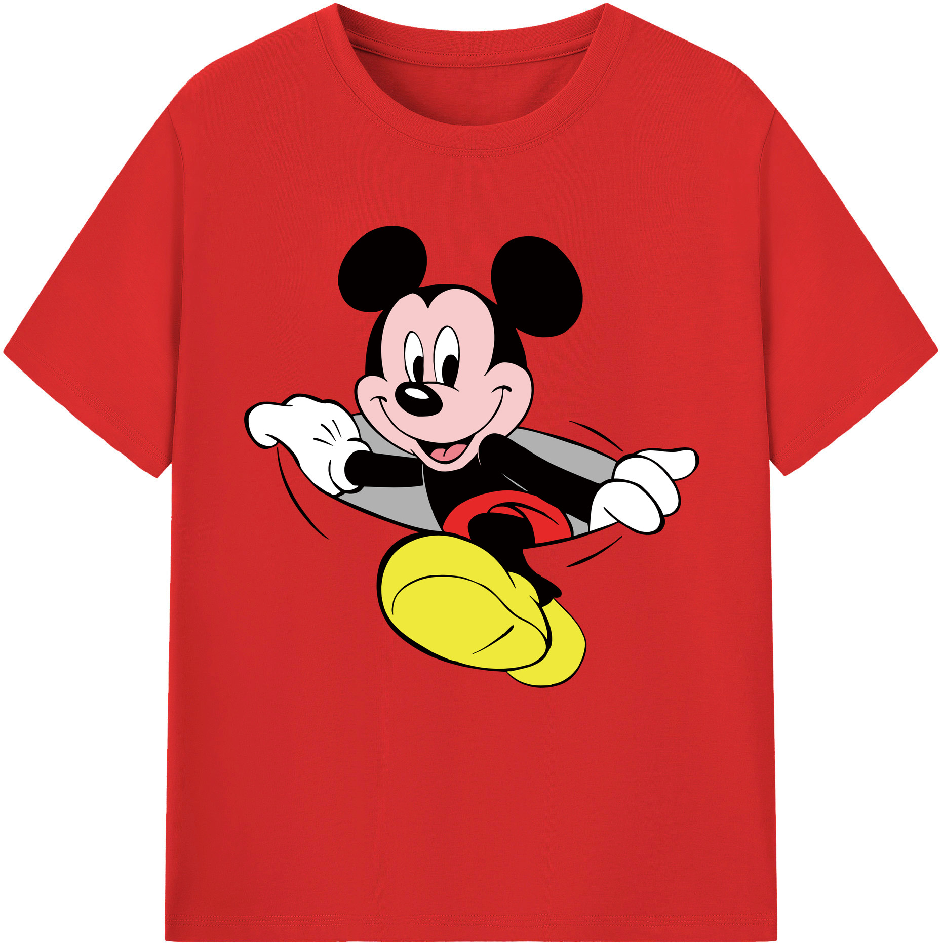 （画像用） ミッキーマウス Mickey Mouse 綿100％半袖Tシャツ（フロントプリント）