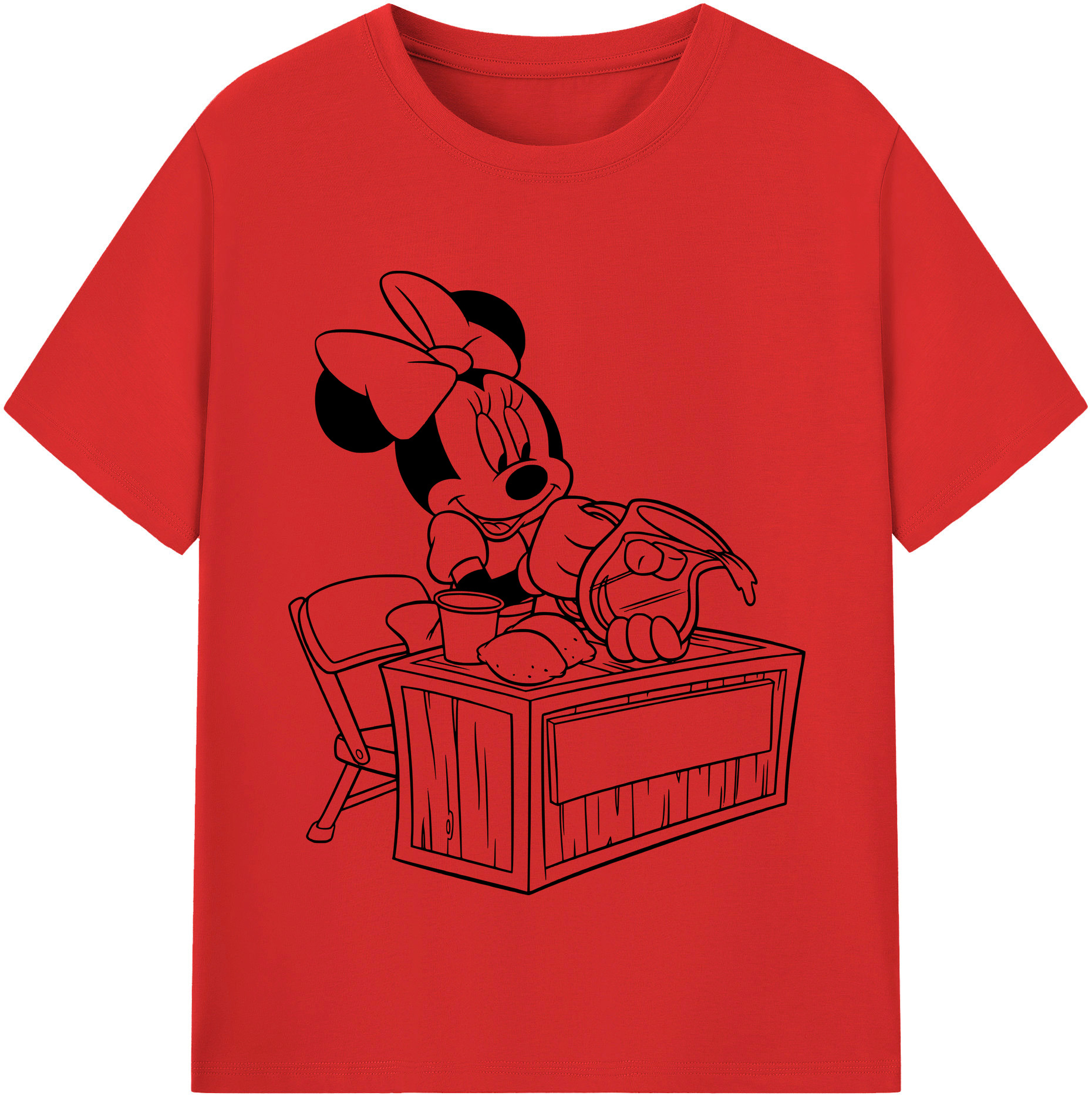 （画像用） ミッキーマウス Mickey Mouse 綿100％半袖Tシャツ（フロントプリント）