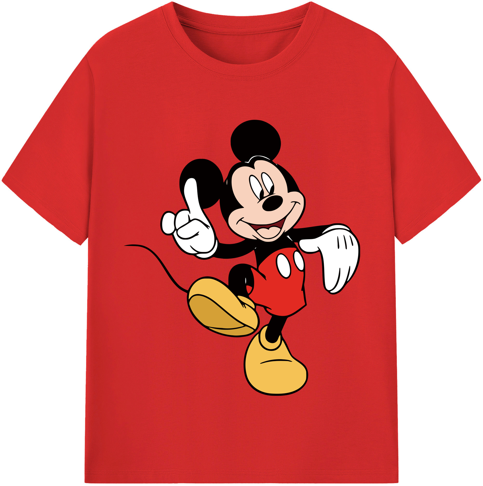（画像用） ミッキーマウス Mickey Mouse 綿100％半袖Tシャツ（フロントプリント）