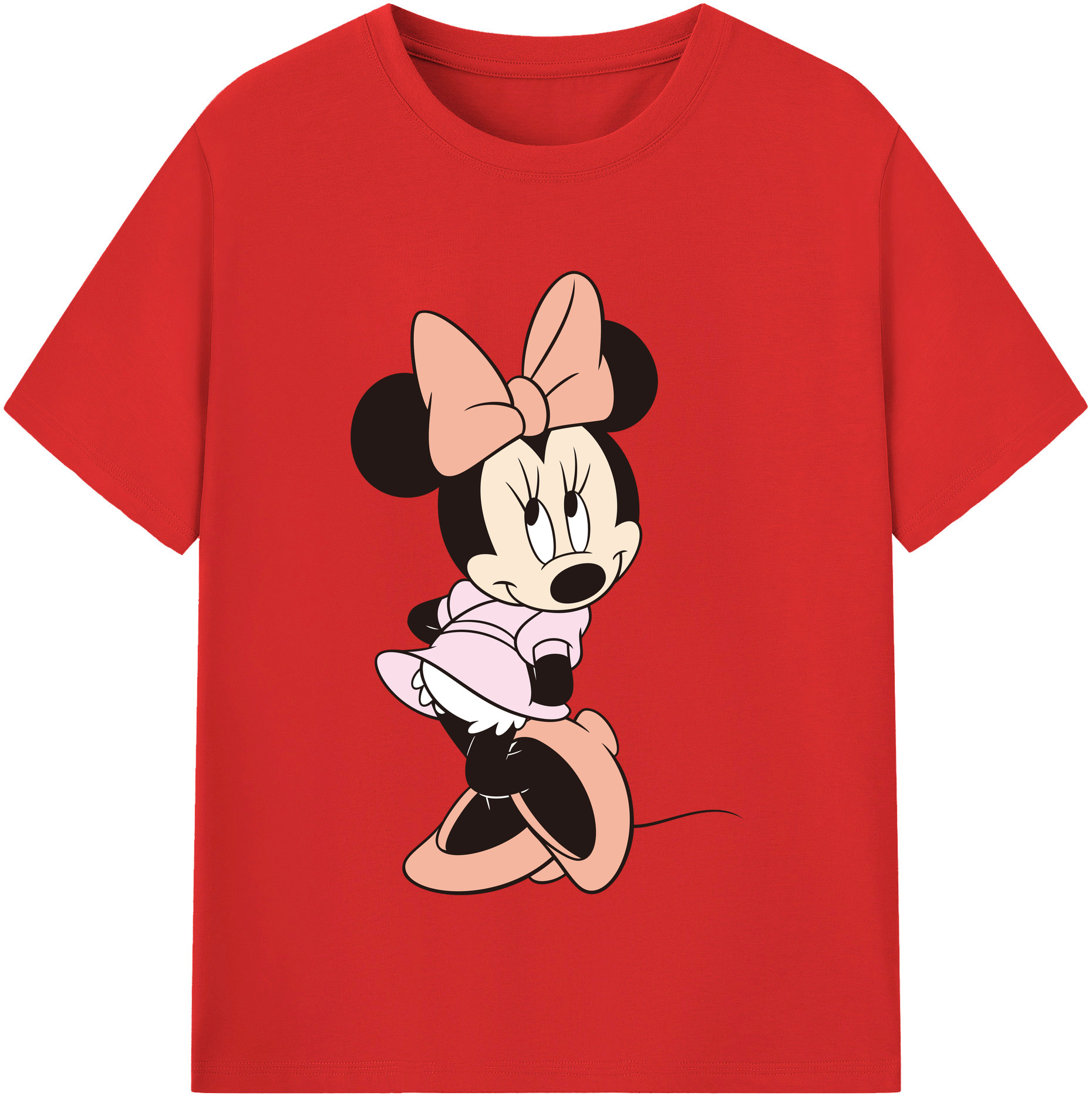 （画像用） ミッキーマウス Mickey Mouse 綿100％半袖Tシャツ（フロントプリント）