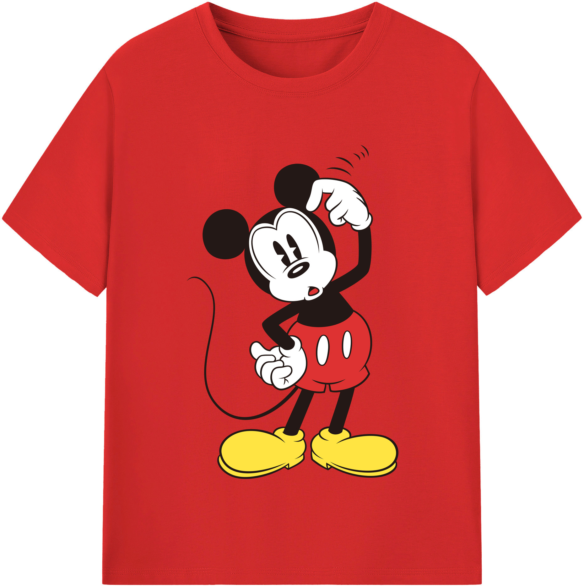 （画像用） ミッキーマウス Mickey Mouse 綿100％半袖Tシャツ（フロントプリント）