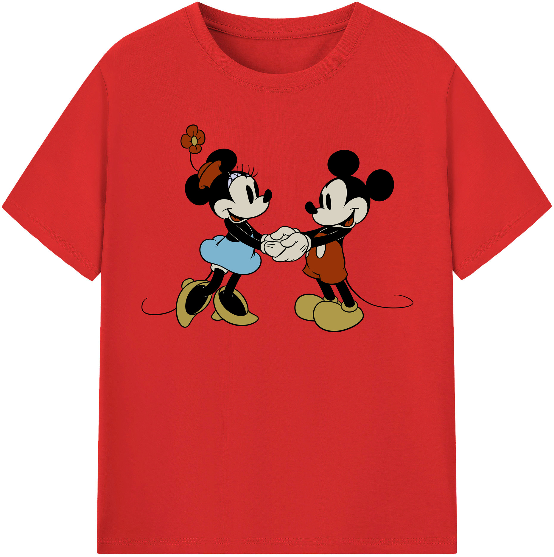 （画像用） ミッキーマウス Mickey Mouse 綿100％半袖Tシャツ（フロントプリント）