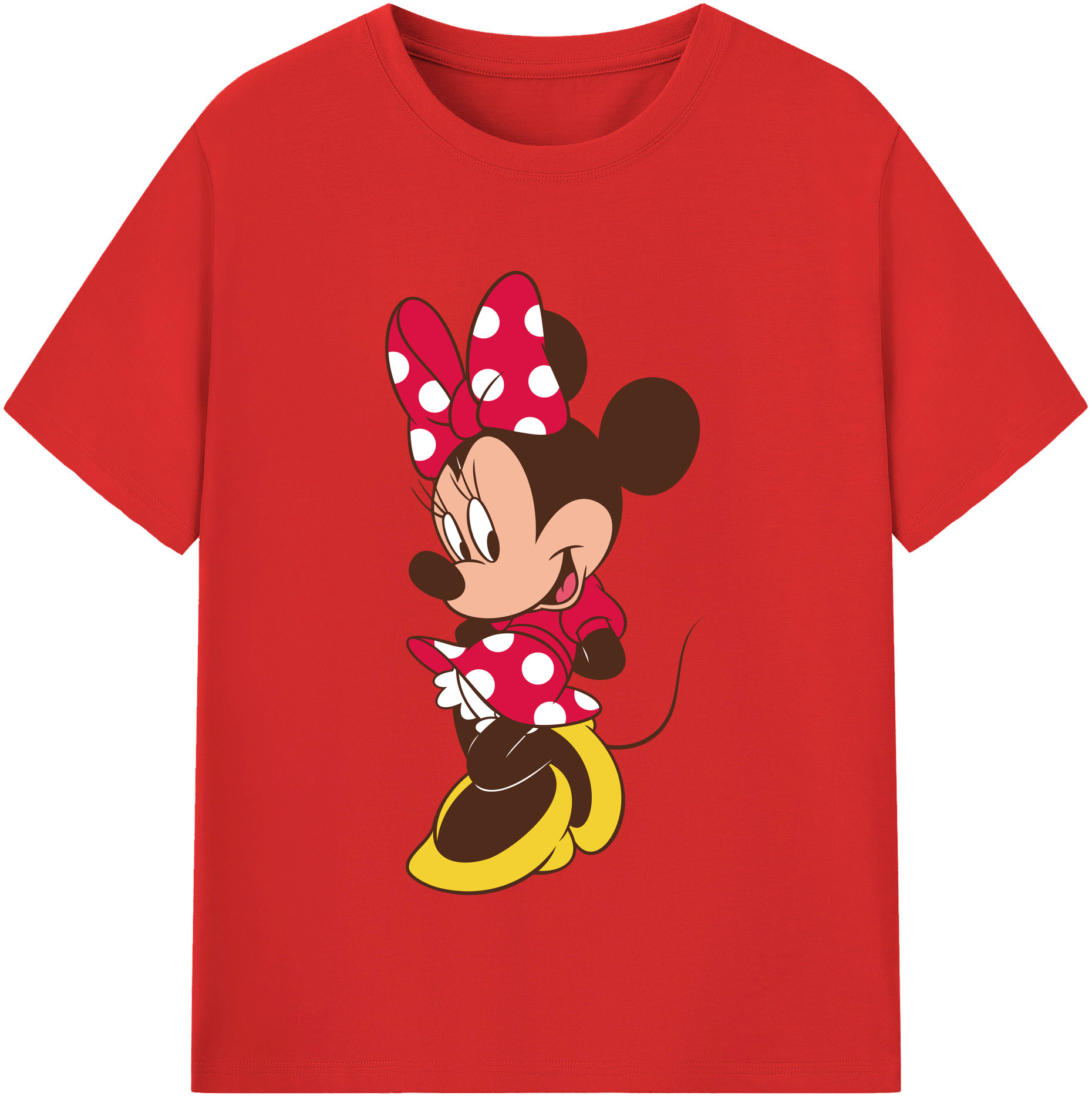 （画像用） ミッキーマウス Mickey Mouse 綿100％半袖Tシャツ（フロントプリント）