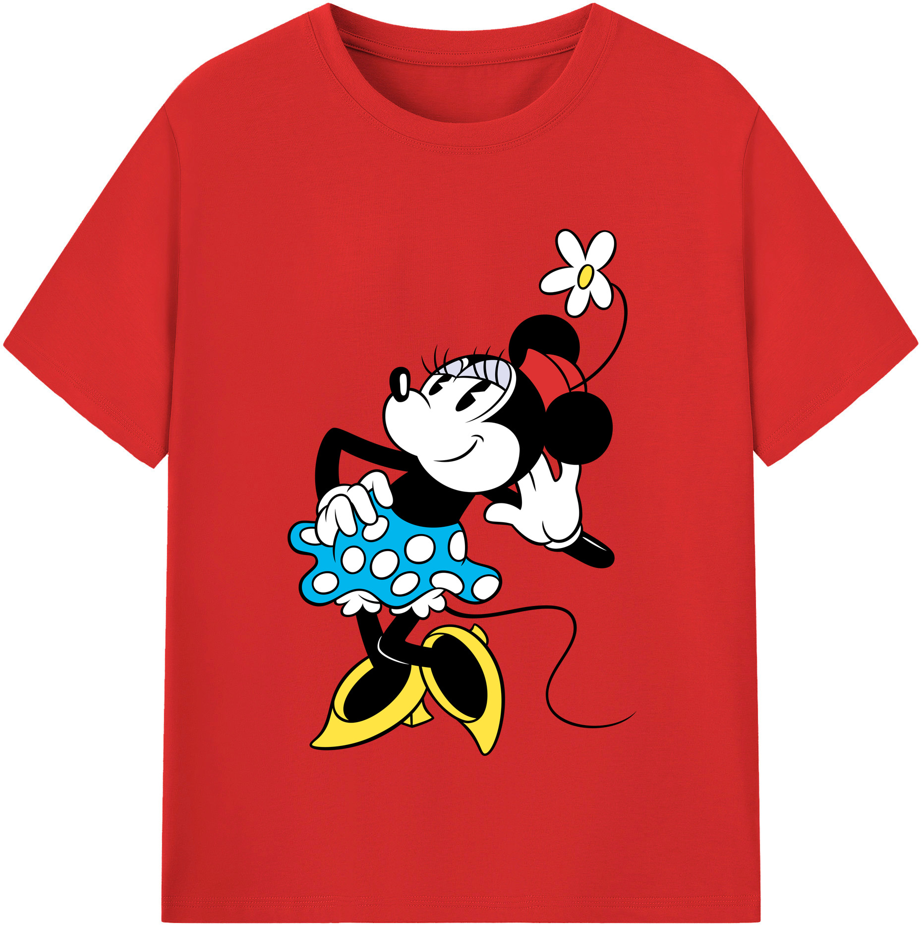 （画像用） ミッキーマウス Mickey Mouse 綿100％半袖Tシャツ（フロントプリント）