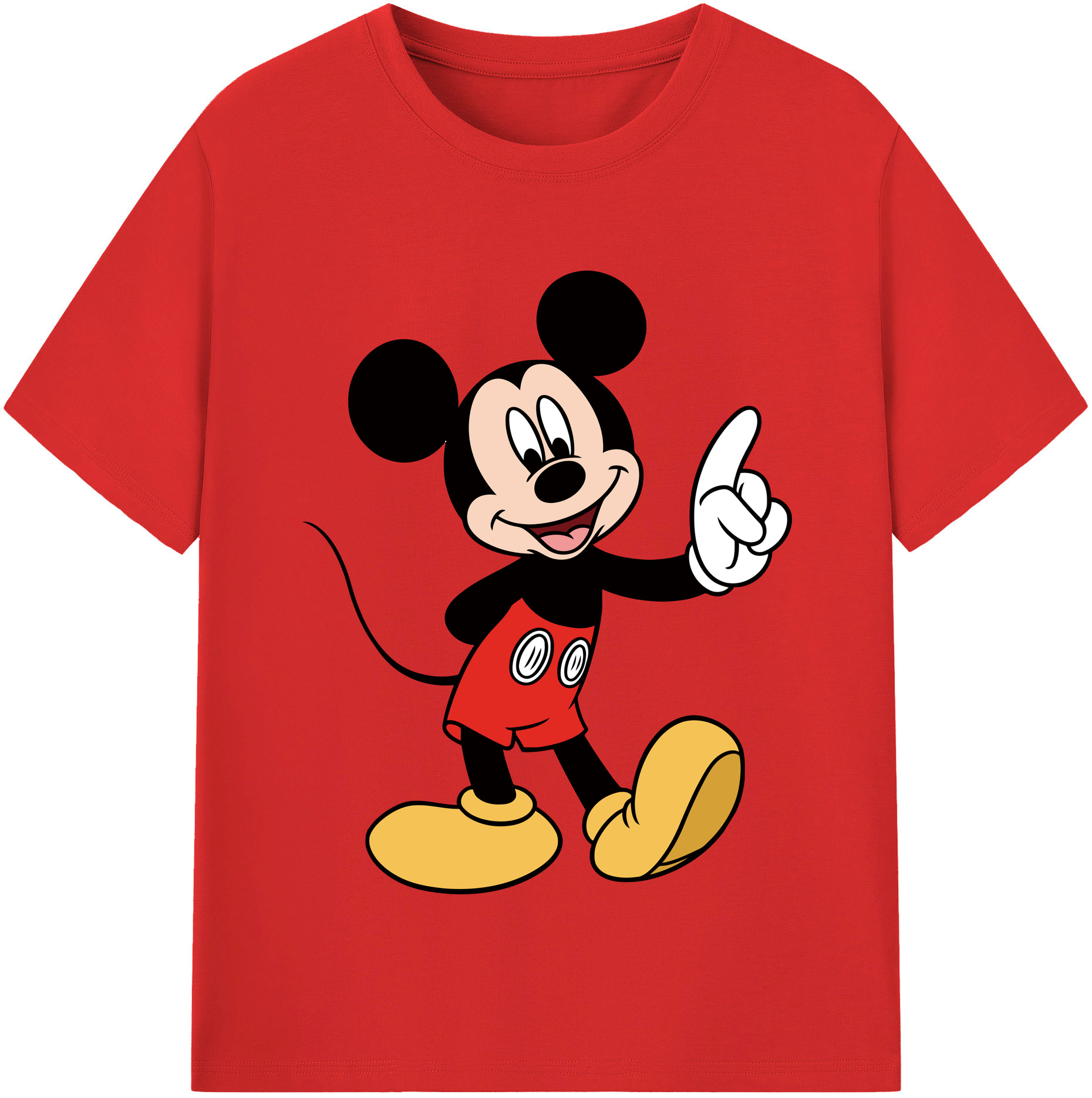 （画像用） ミッキーマウス Mickey Mouse 綿100％半袖Tシャツ（フロントプリント）