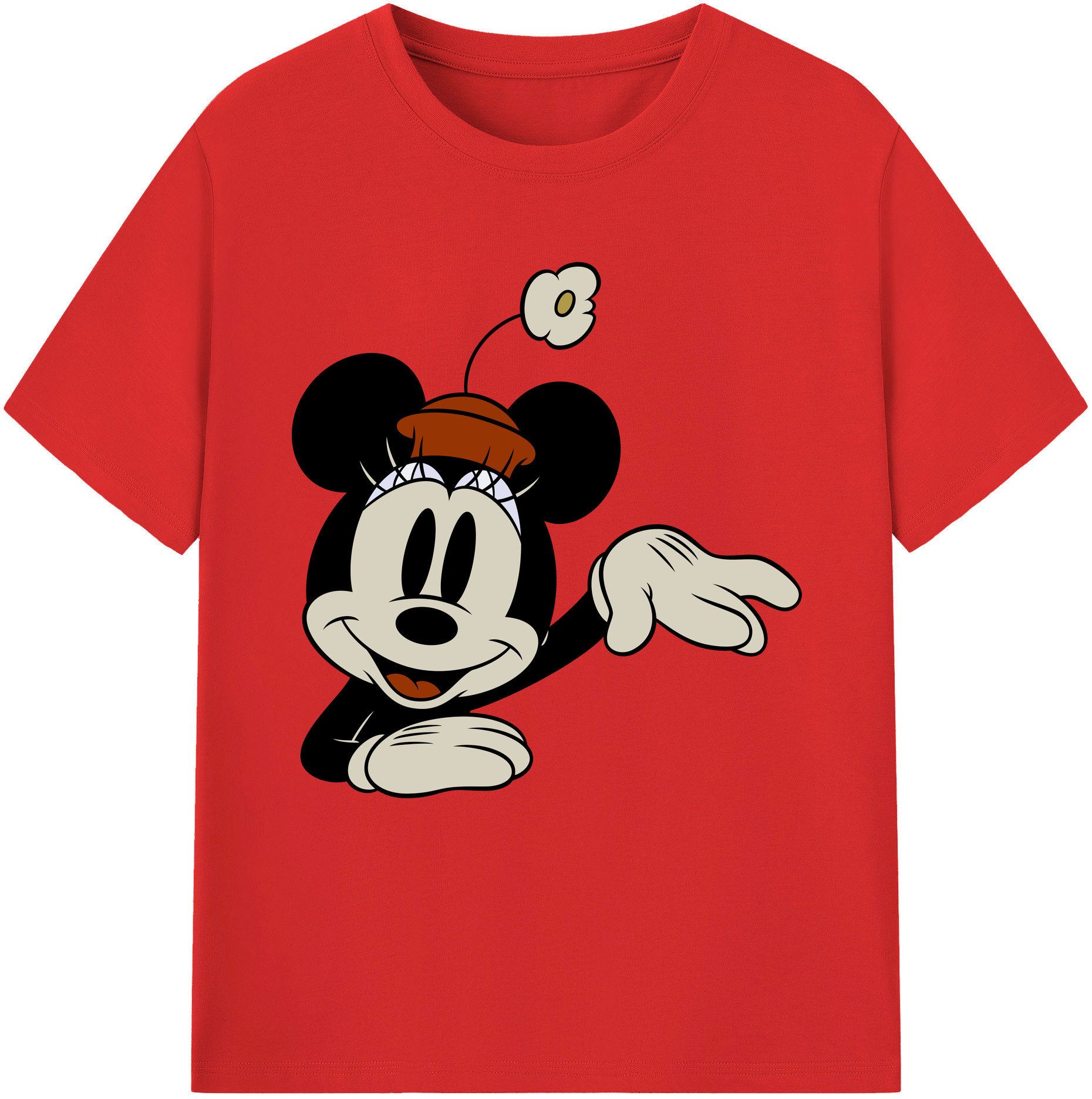 （画像用） ミッキーマウス Mickey Mouse 綿100％半袖Tシャツ（フロントプリント）