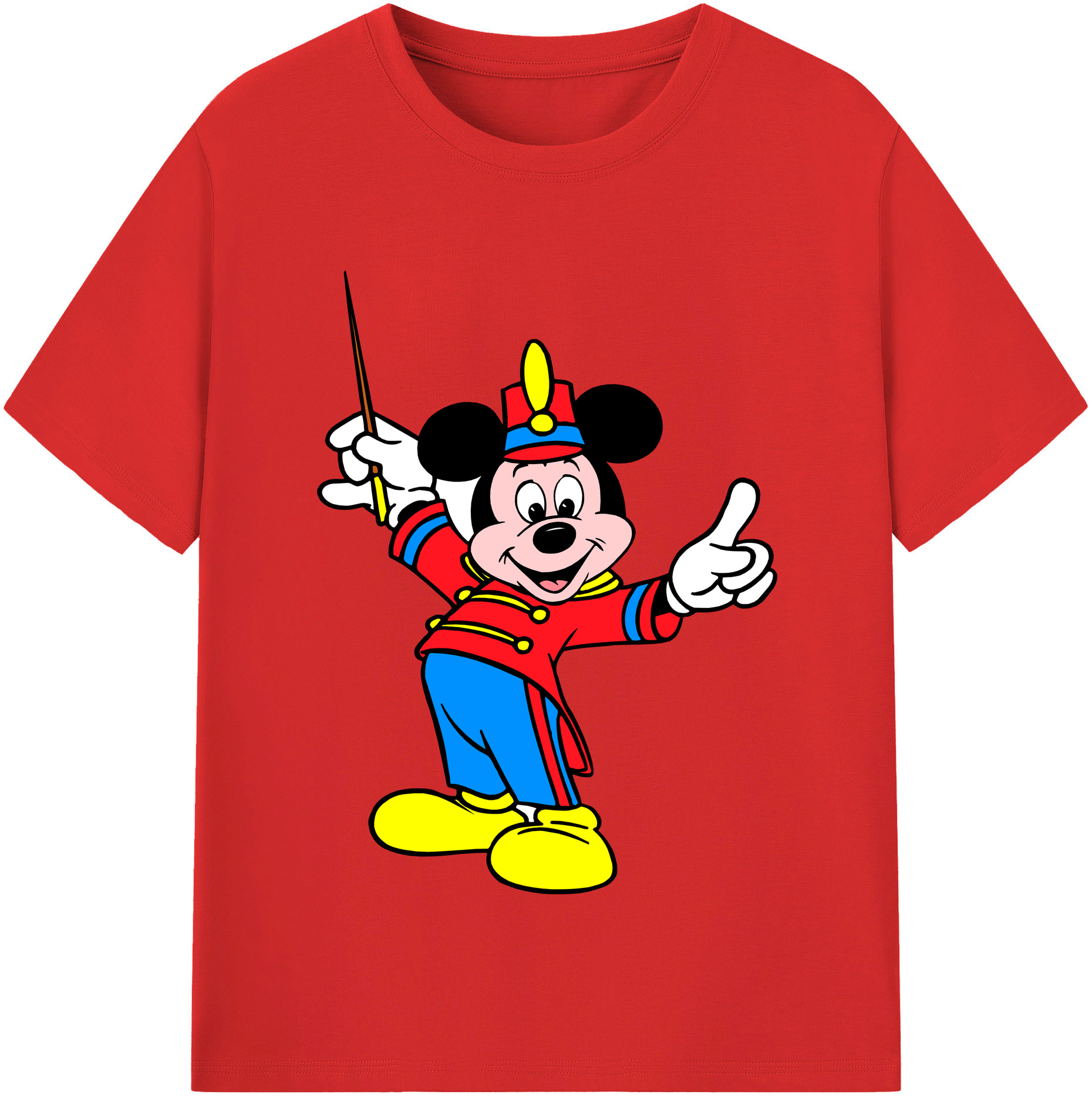 （画像用） ミッキーマウス Mickey Mouse 綿100％半袖Tシャツ（フロントプリント）