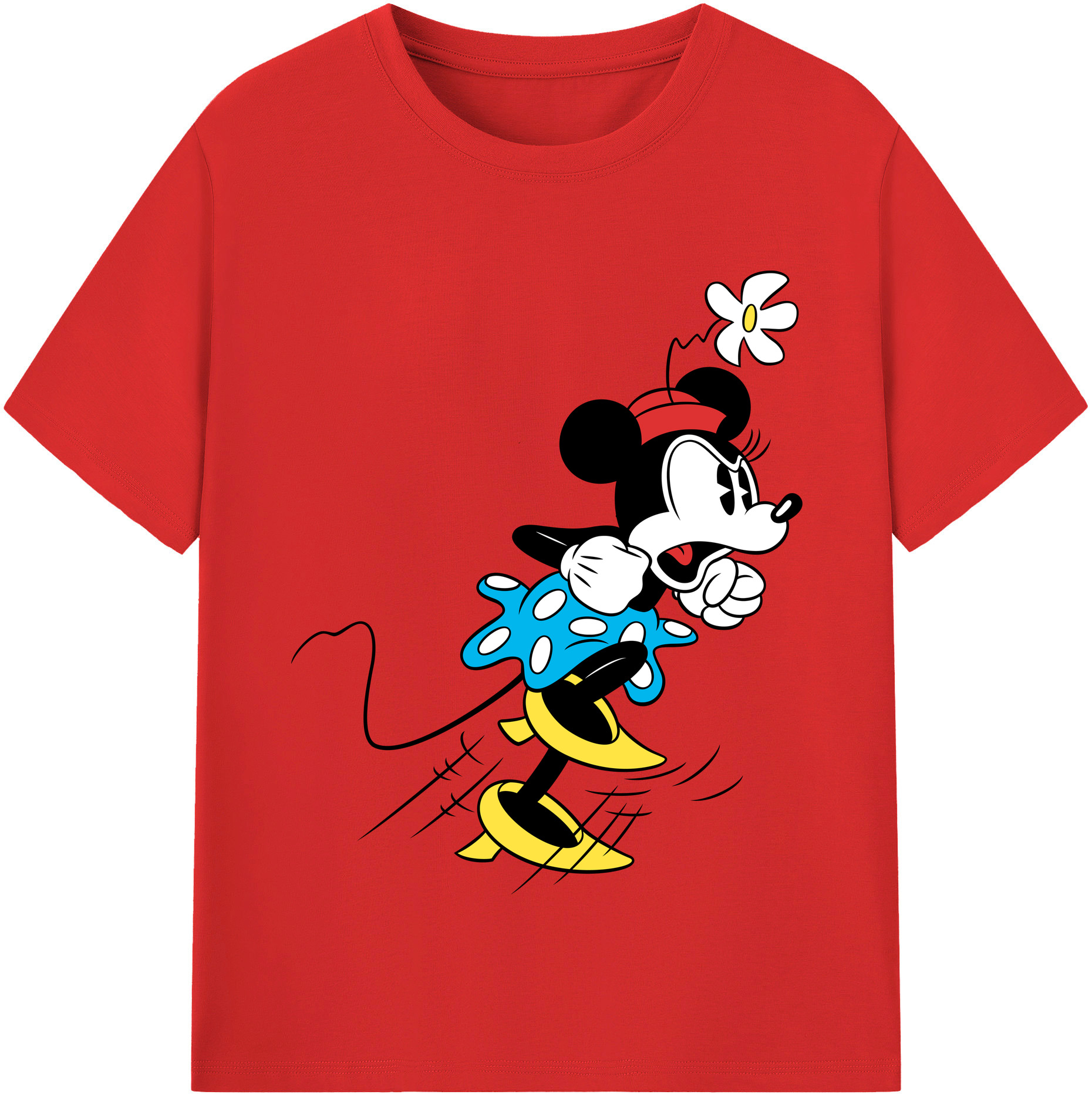 （画像用） ミッキーマウス Mickey Mouse 綿100％半袖Tシャツ（フロントプリント）