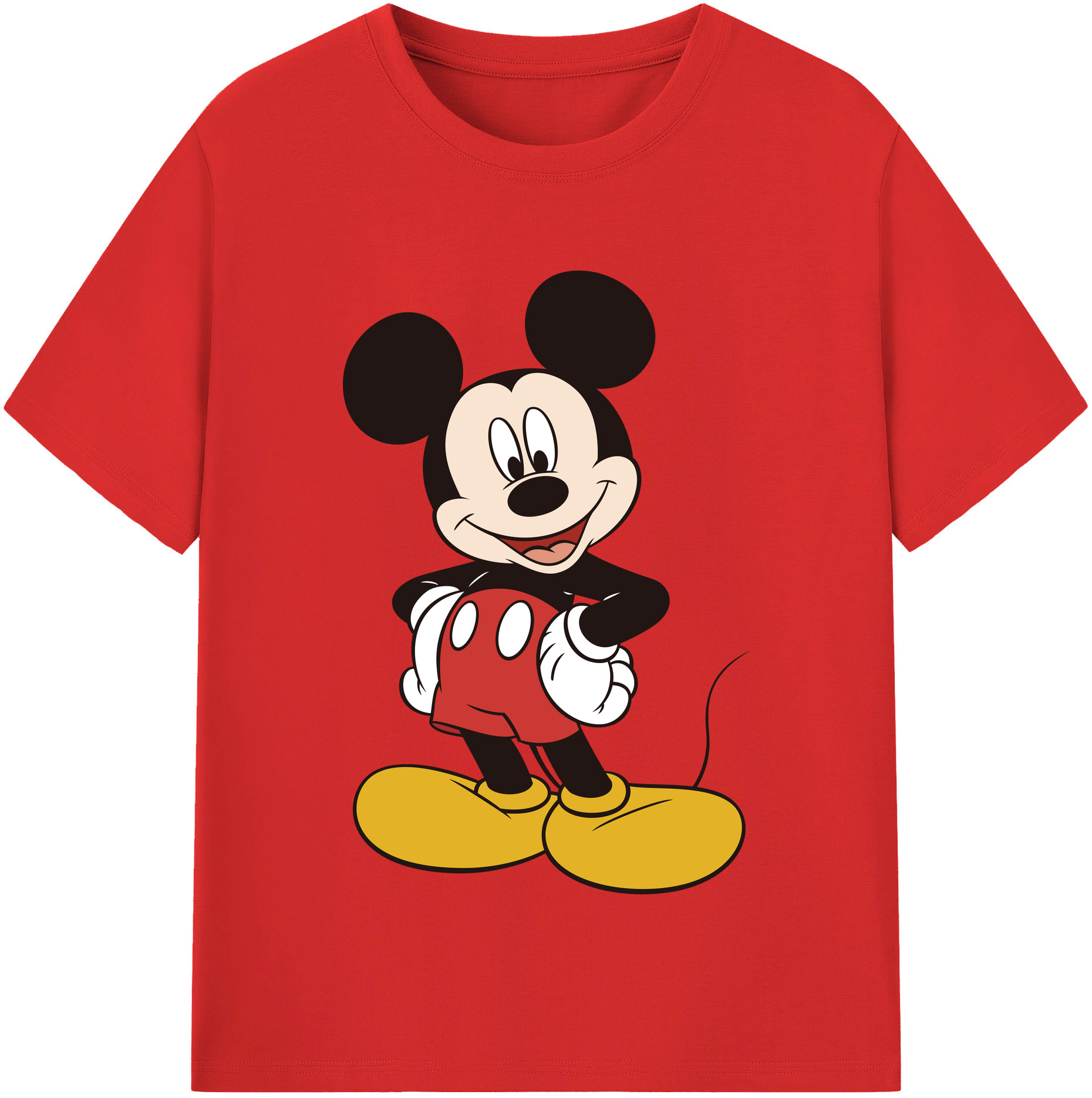 （画像用） ミッキーマウス Mickey Mouse 綿100％半袖Tシャツ（フロントプリント）