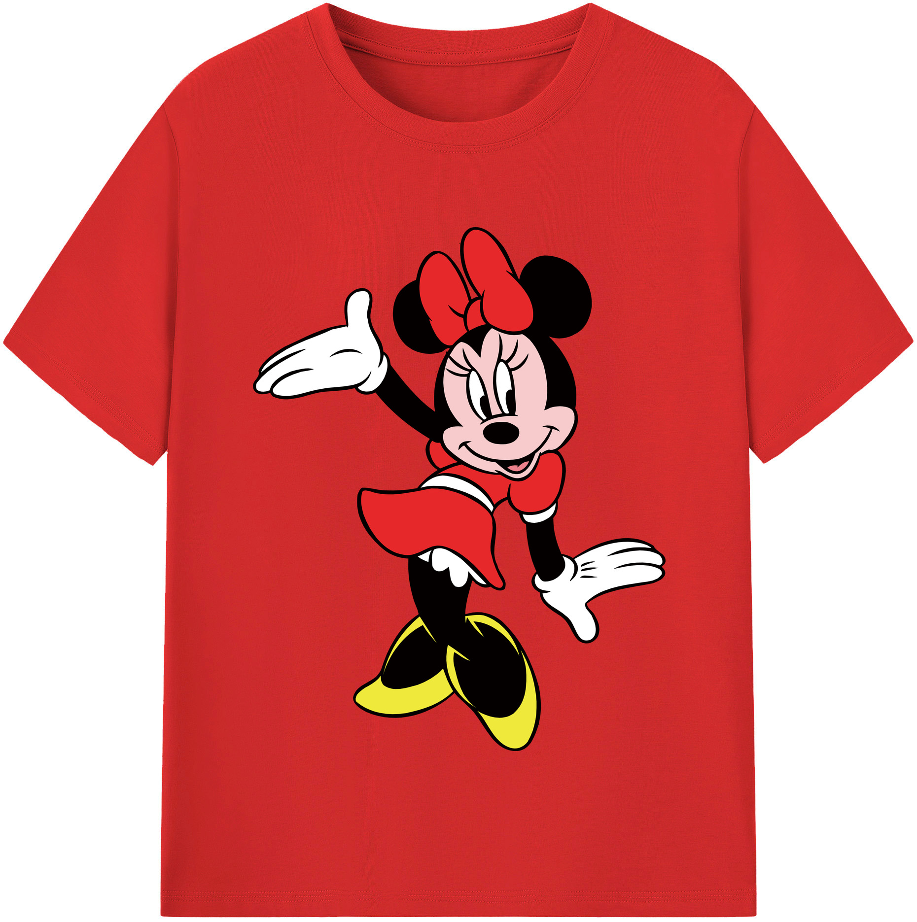 （画像用） ミッキーマウス Mickey Mouse 綿100％半袖Tシャツ（フロントプリント）