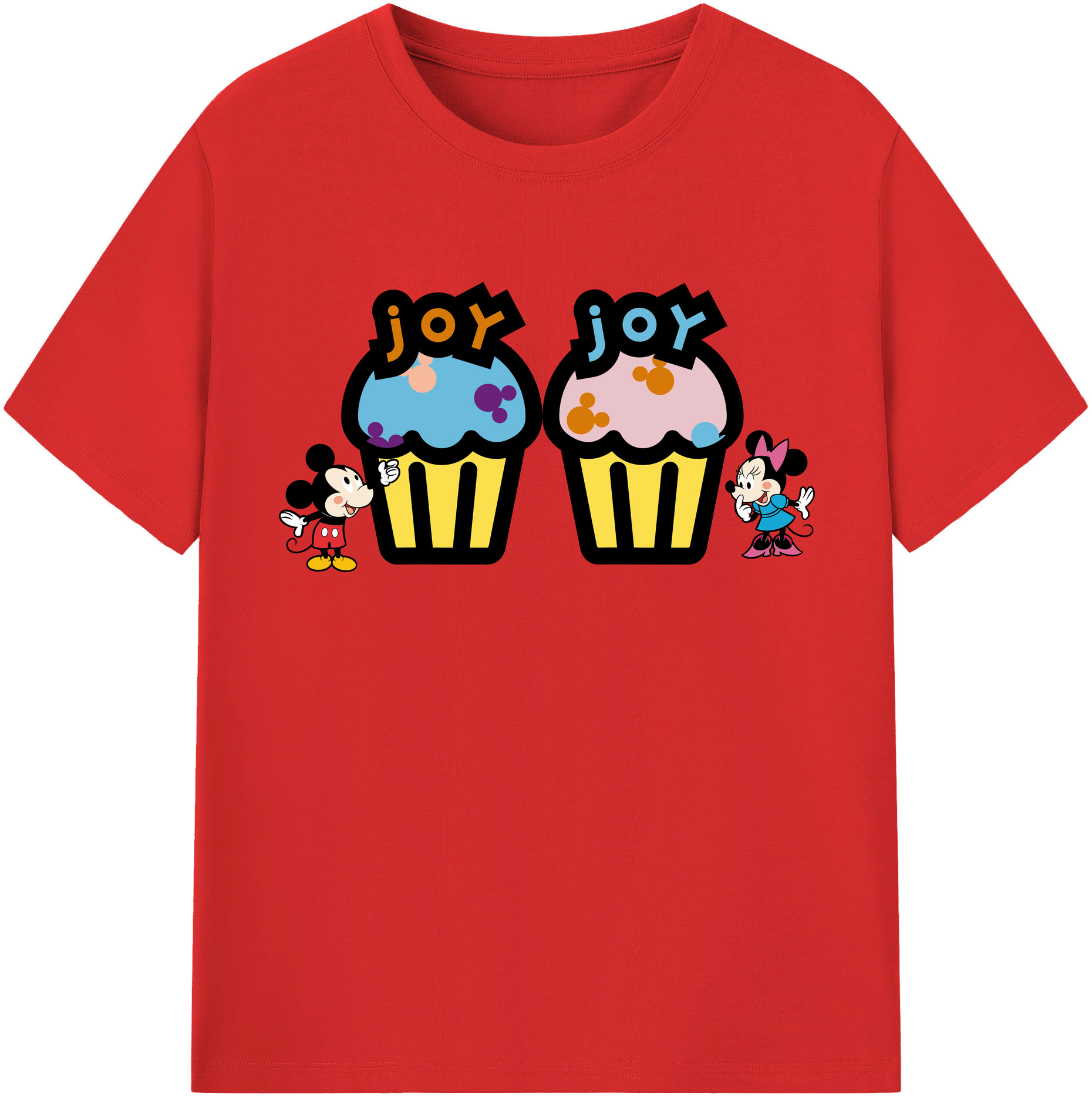 （画像用） ミッキーマウス Mickey Mouse 綿100％半袖Tシャツ（フロントプリント）