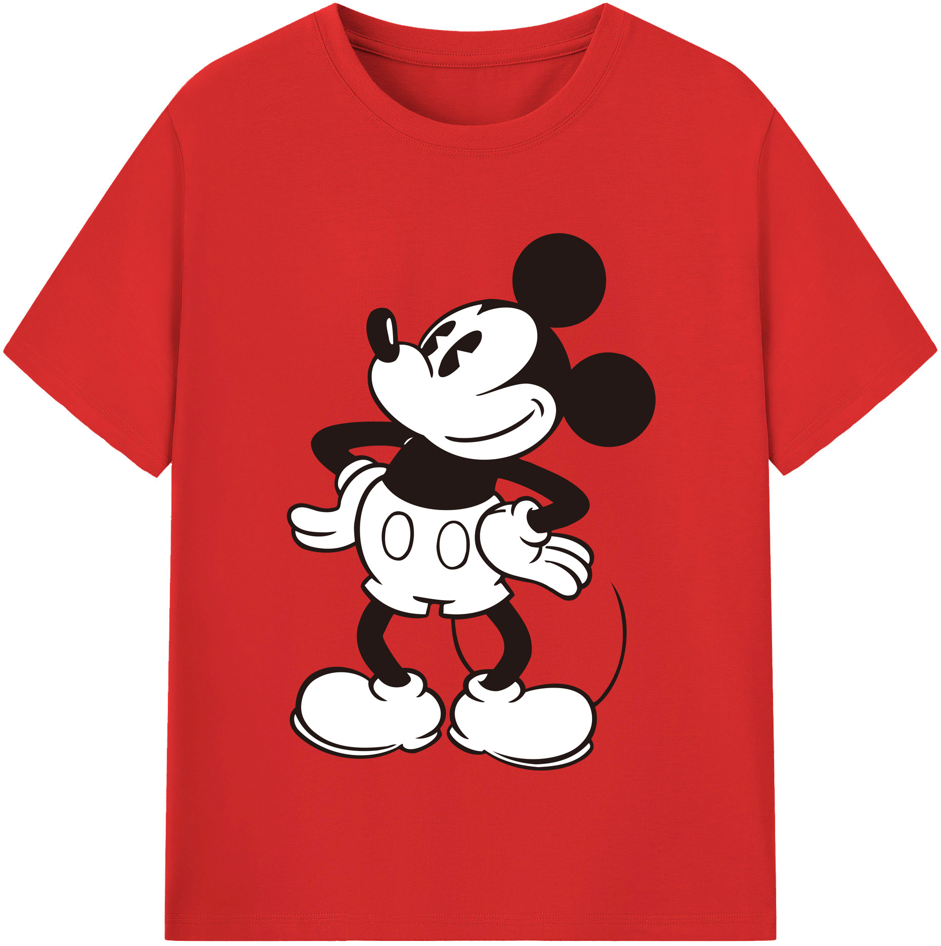 （画像用） ミッキーマウス Mickey Mouse 綿100％半袖Tシャツ（フロントプリント）