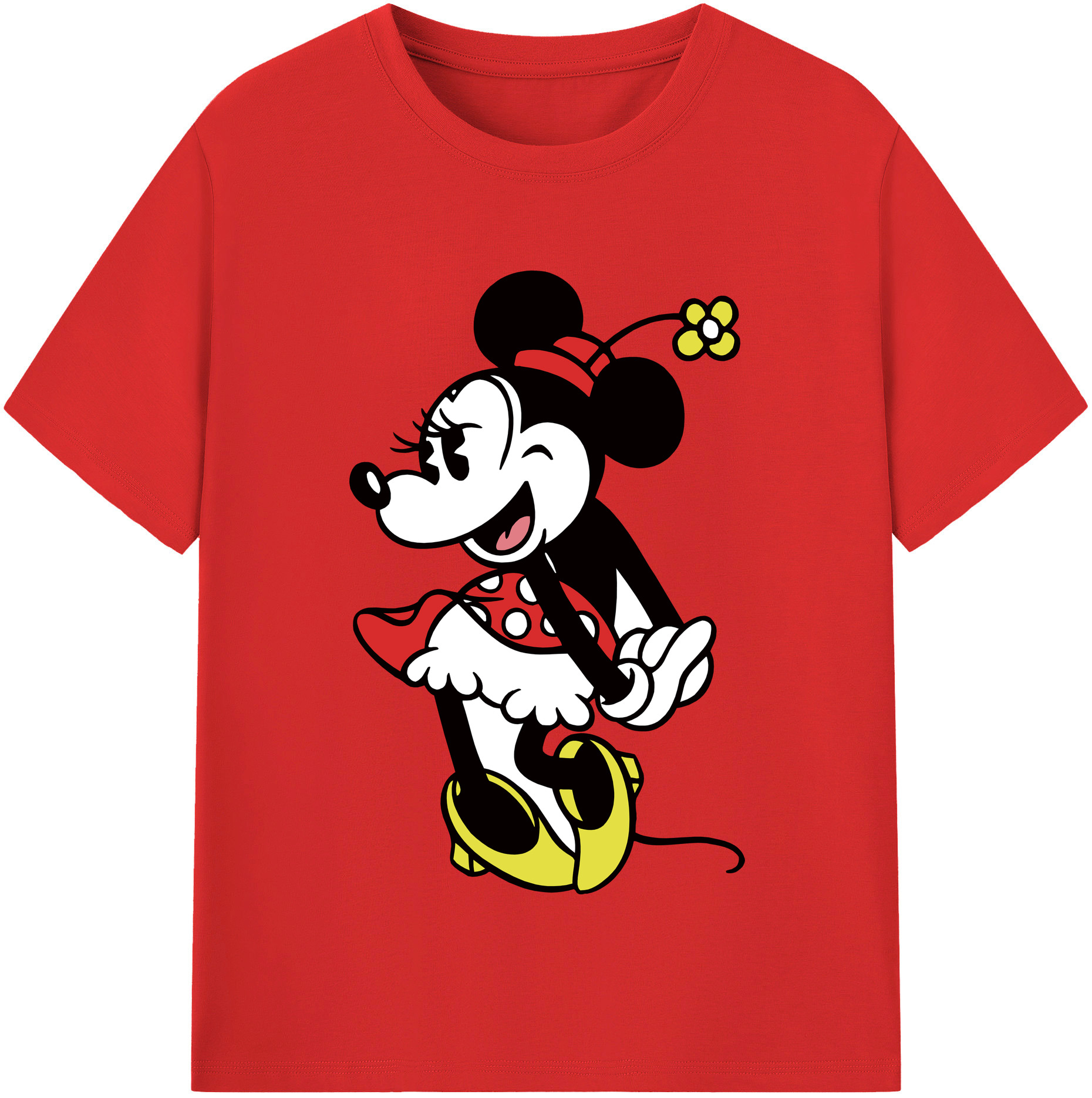 （画像用） ミッキーマウス Mickey Mouse 綿100％半袖Tシャツ（フロントプリント）