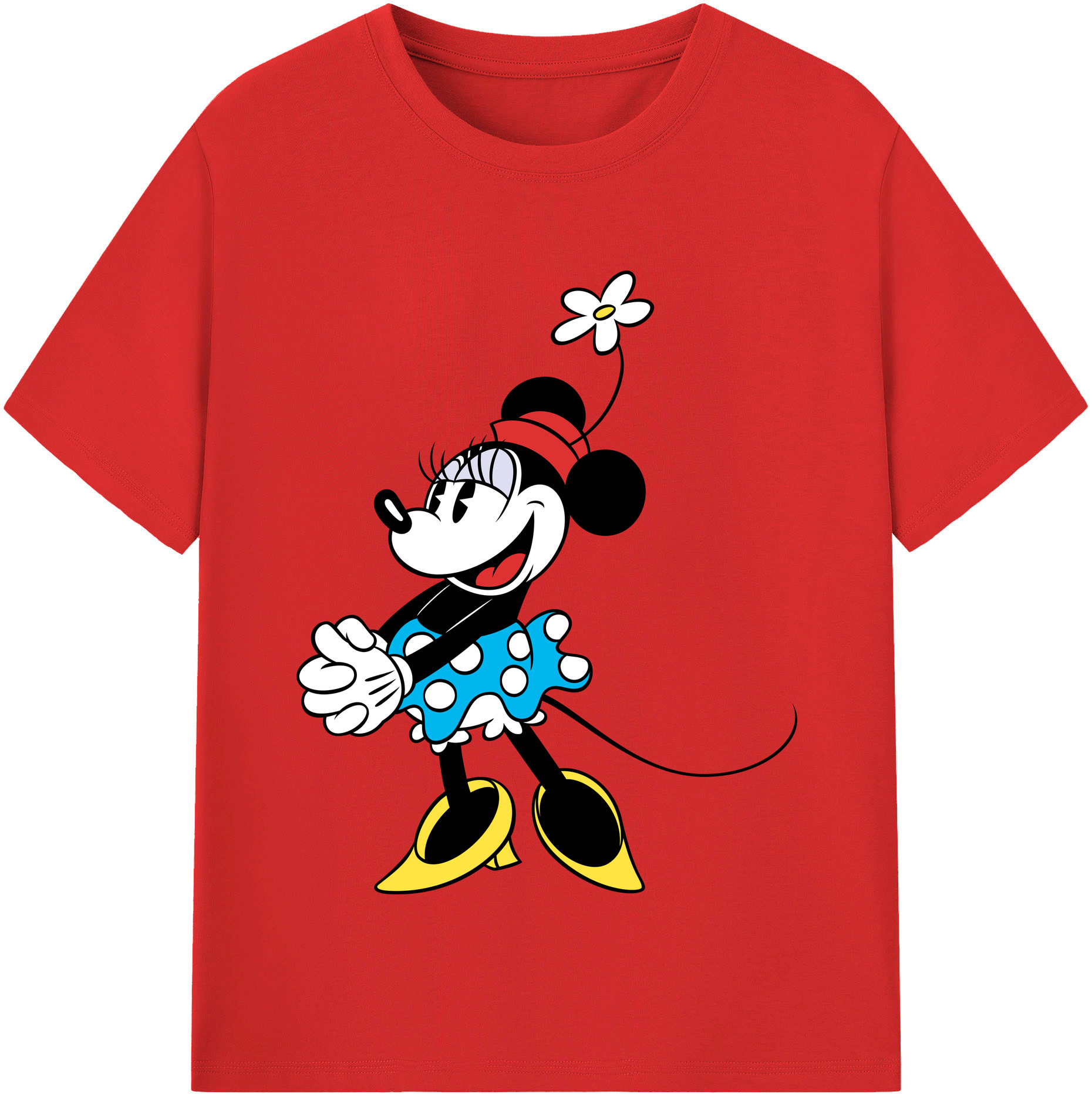 （画像用） ミッキーマウス Mickey Mouse 綿100％半袖Tシャツ（フロントプリント）