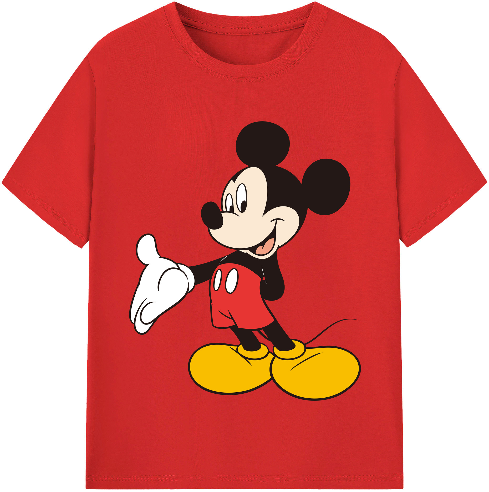 （画像用） ミッキーマウス Mickey Mouse 綿100％半袖Tシャツ（フロントプリント）