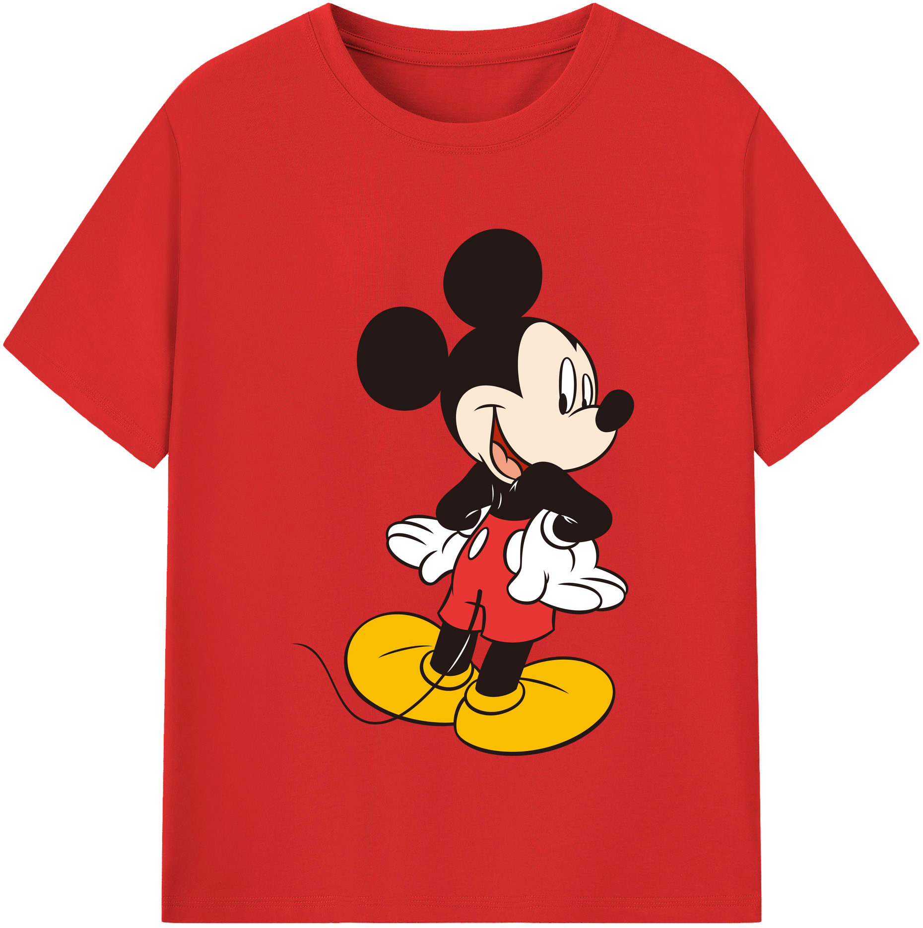 （画像用） ミッキーマウス Mickey Mouse 綿100％半袖Tシャツ（フロントプリント）