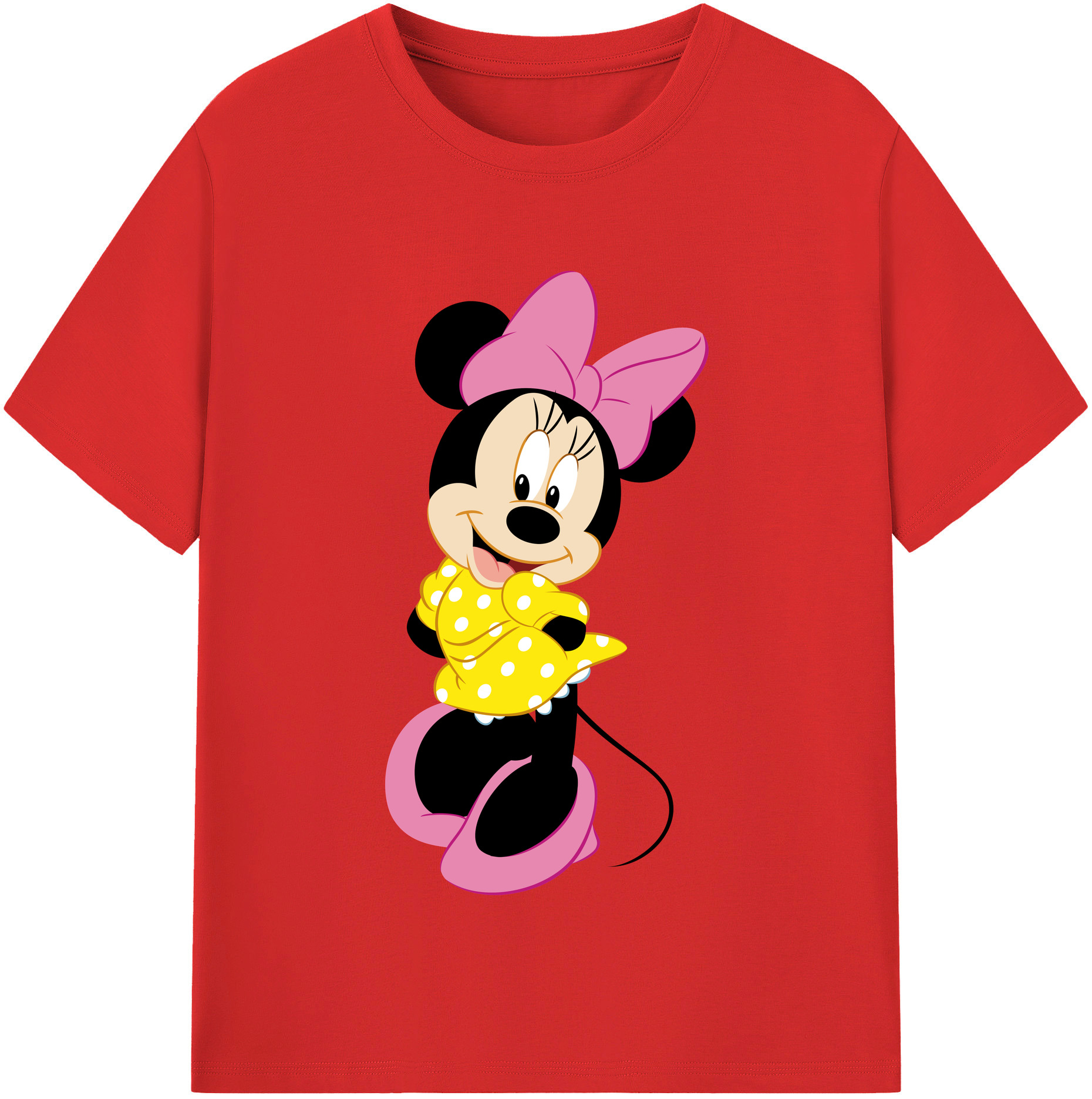 （画像用） ミッキーマウス Mickey Mouse 綿100％半袖Tシャツ（フロントプリント）