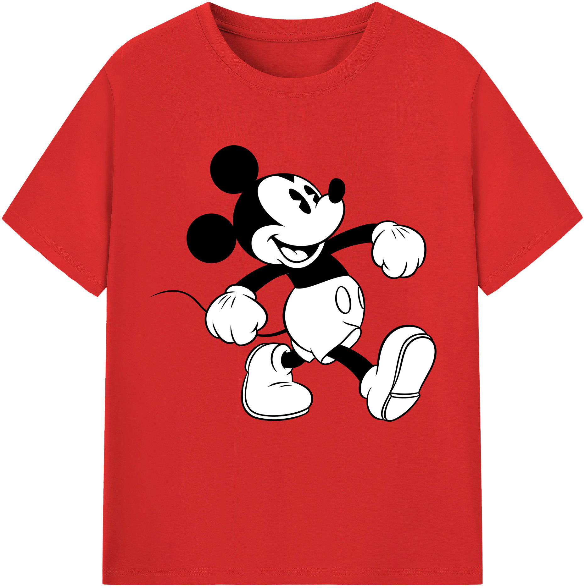 （画像用） ミッキーマウス Mickey Mouse 綿100％半袖Tシャツ（フロントプリント）