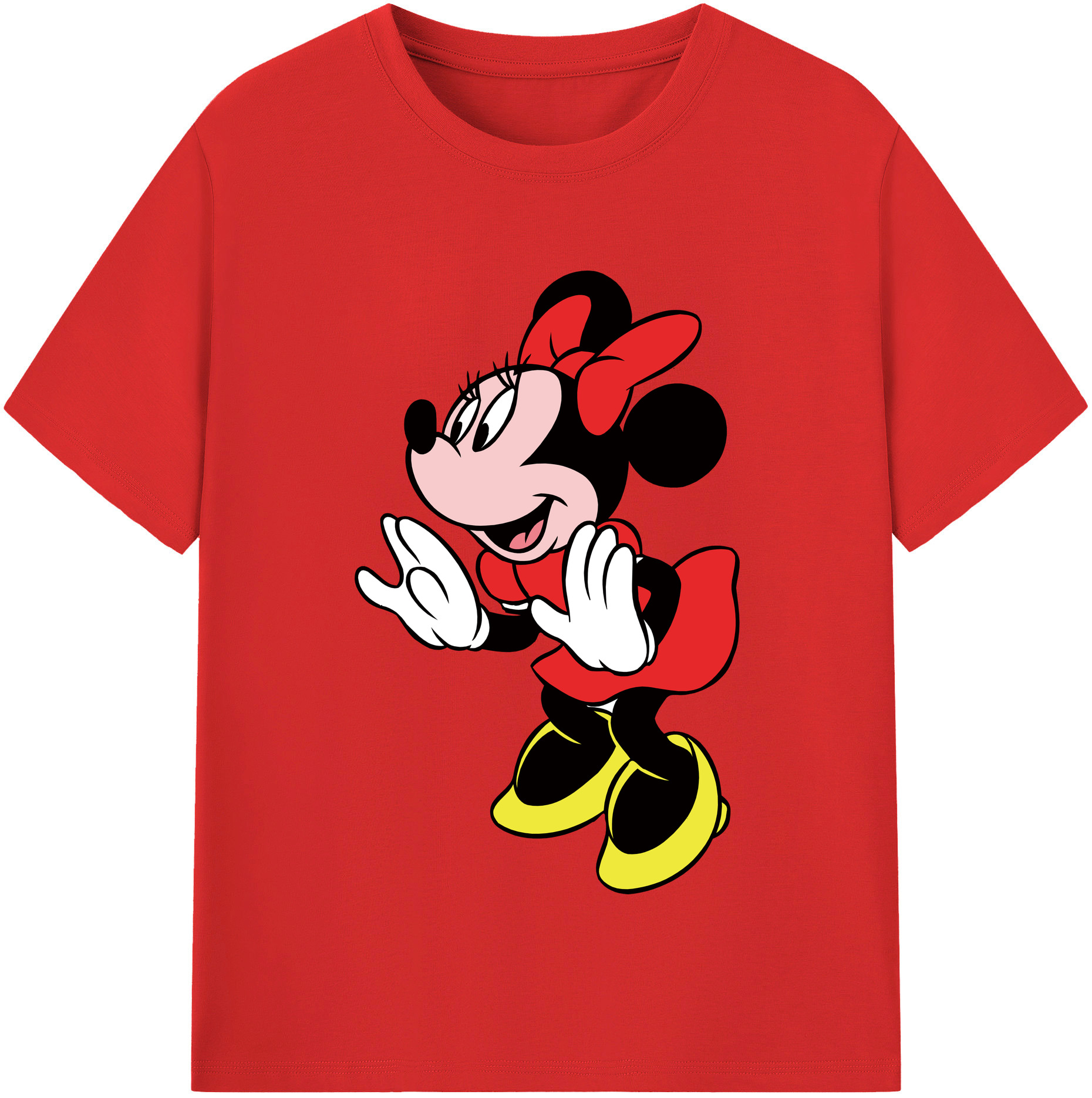 （画像用） ミッキーマウス Mickey Mouse 綿100％半袖Tシャツ（フロントプリント）