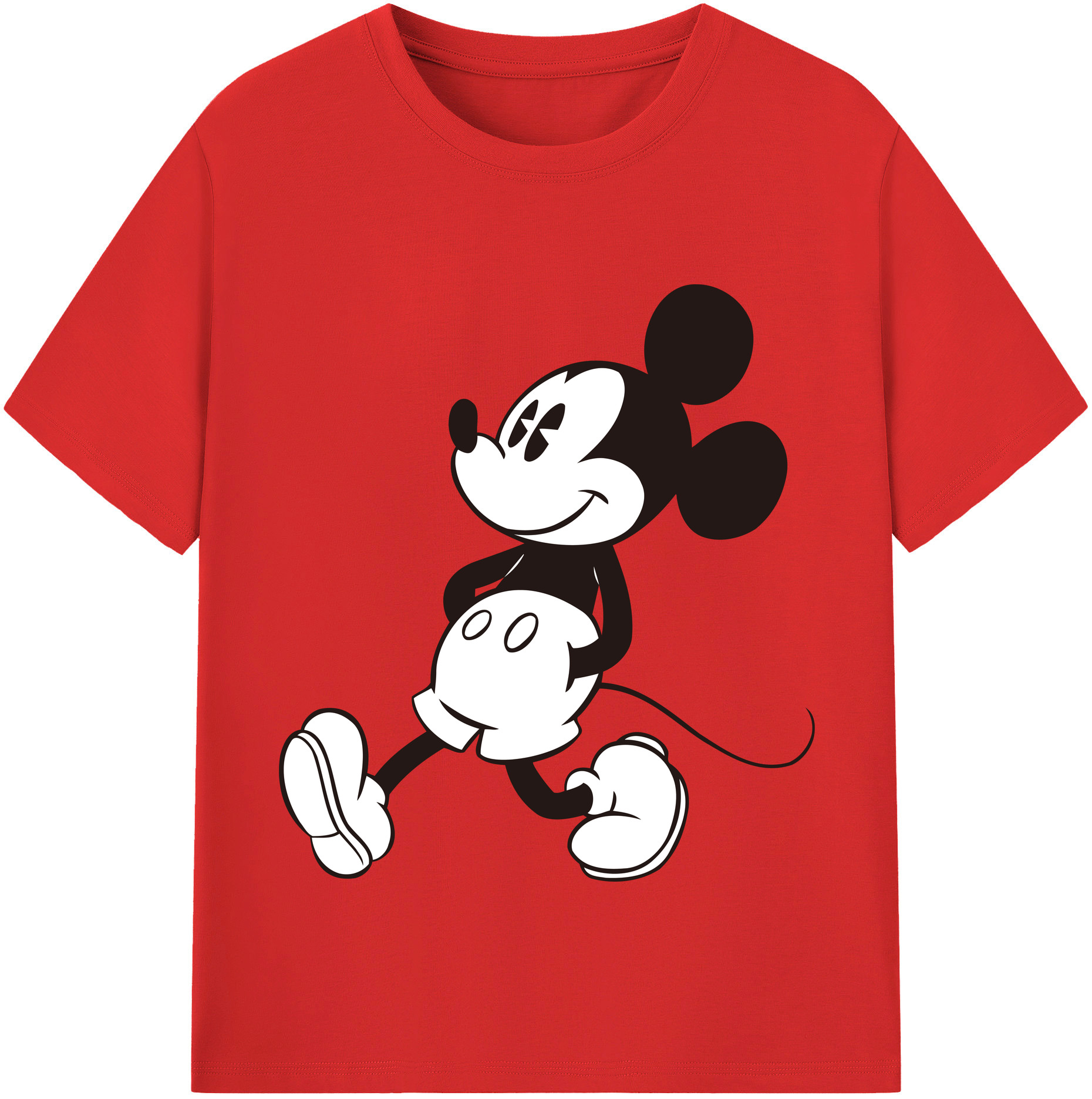 （画像用） ミッキーマウス Mickey Mouse 綿100％半袖Tシャツ（フロントプリント）