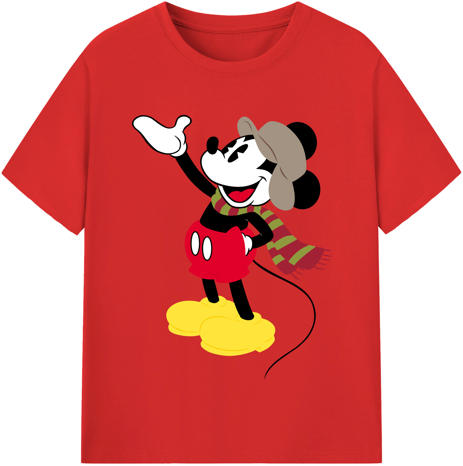 （画像用） ミッキーマウス Mickey Mouse 綿100％半袖Tシャツ（フロントプリント）
