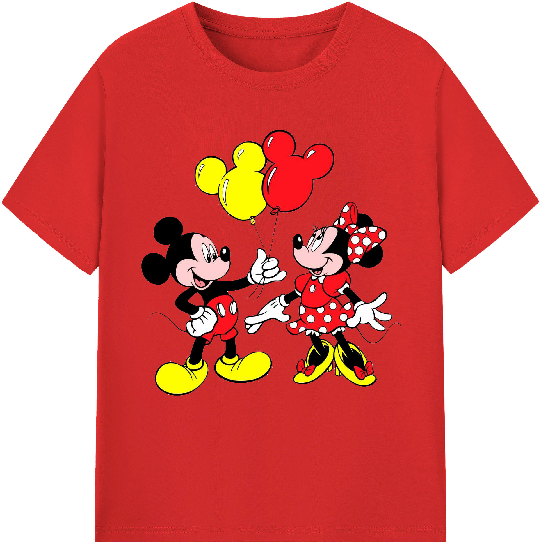 （画像用） ミッキーマウス Mickey Mouse 綿100％半袖Tシャツ（フロントプリント）
