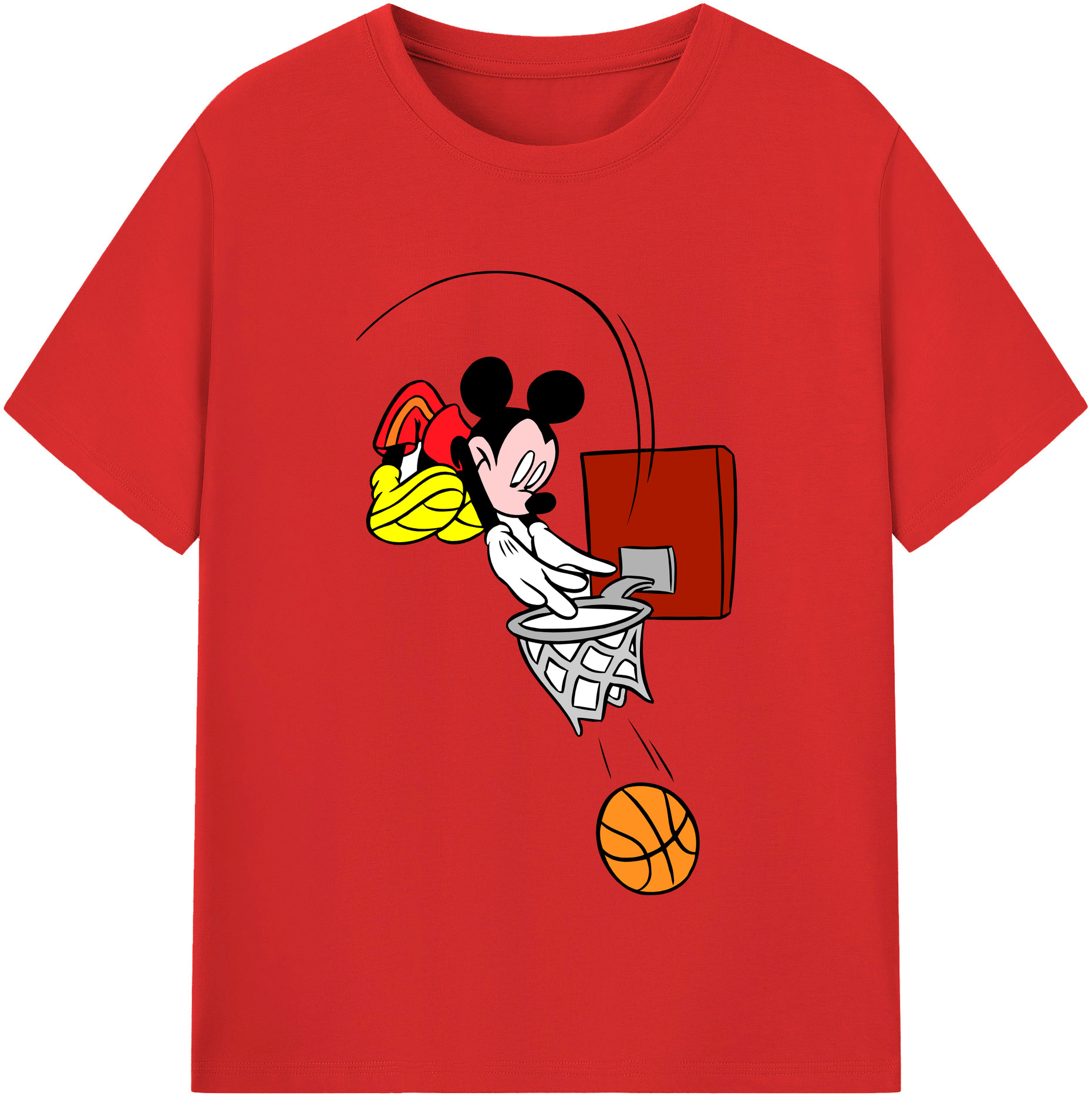 （画像用） ミッキーマウス Mickey Mouse 綿100％半袖Tシャツ（フロントプリント）