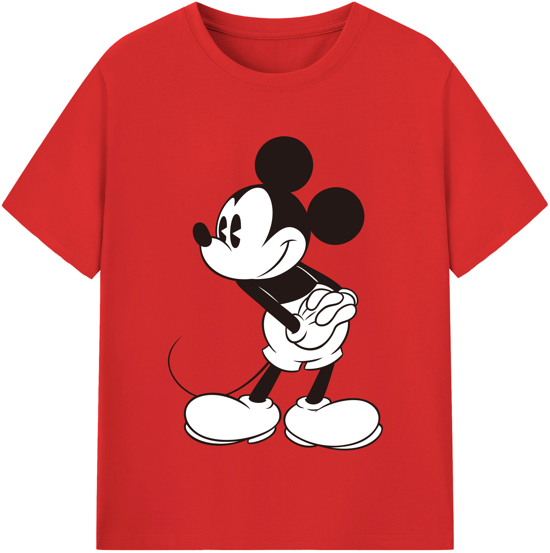 （画像用） ミッキーマウス Mickey Mouse 綿100％半袖Tシャツ（フロントプリント）