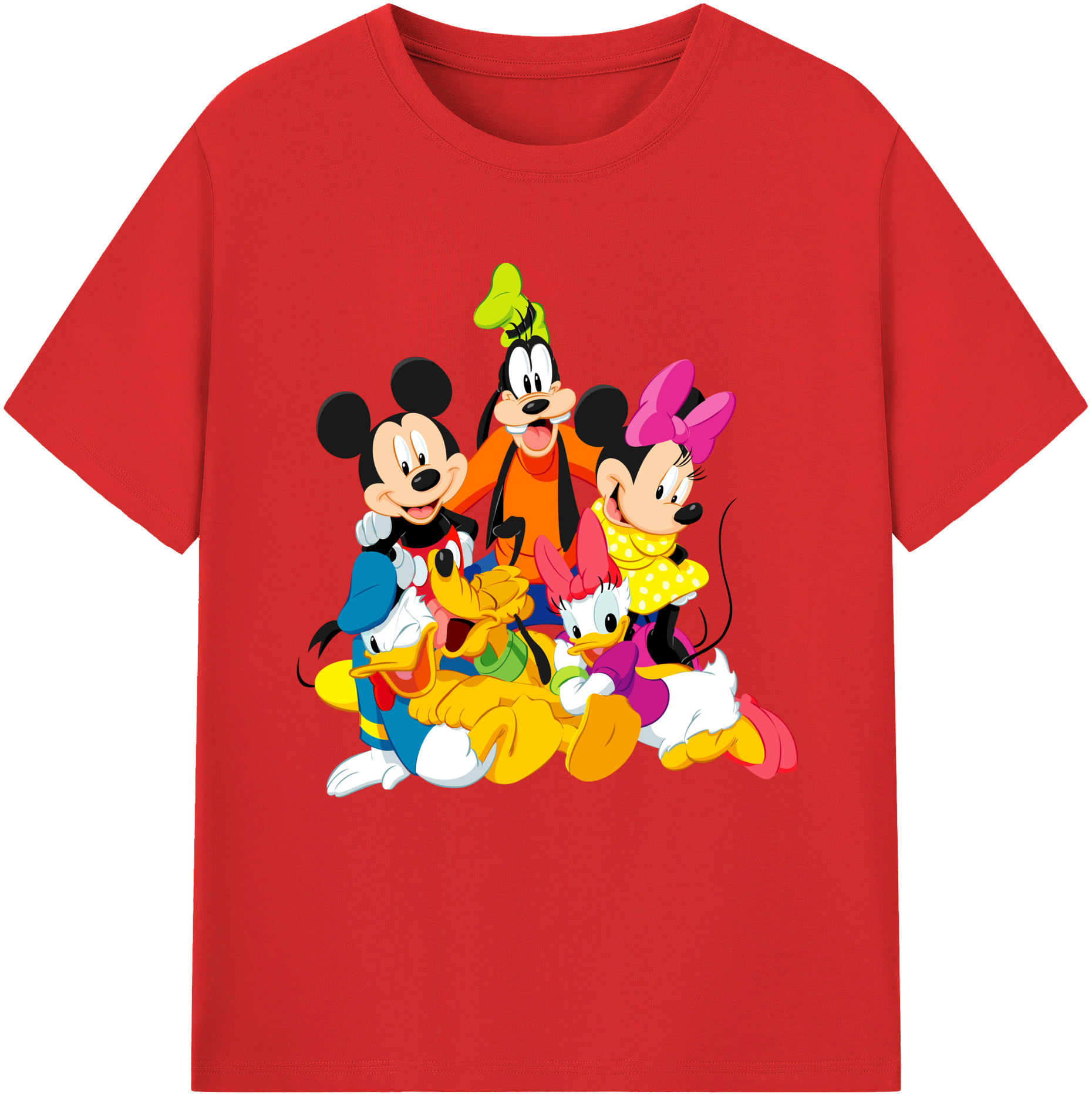 （画像用） ミッキーマウス Mickey Mouse 綿100％半袖Tシャツ（フロントプリント）