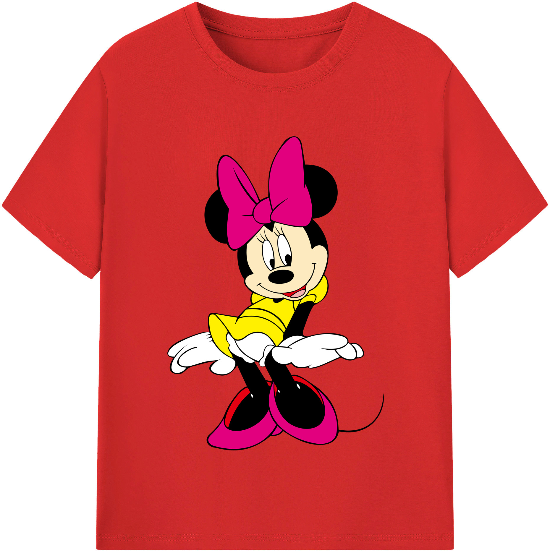 （画像用） ミッキーマウス Mickey Mouse 綿100％半袖Tシャツ（フロントプリント）