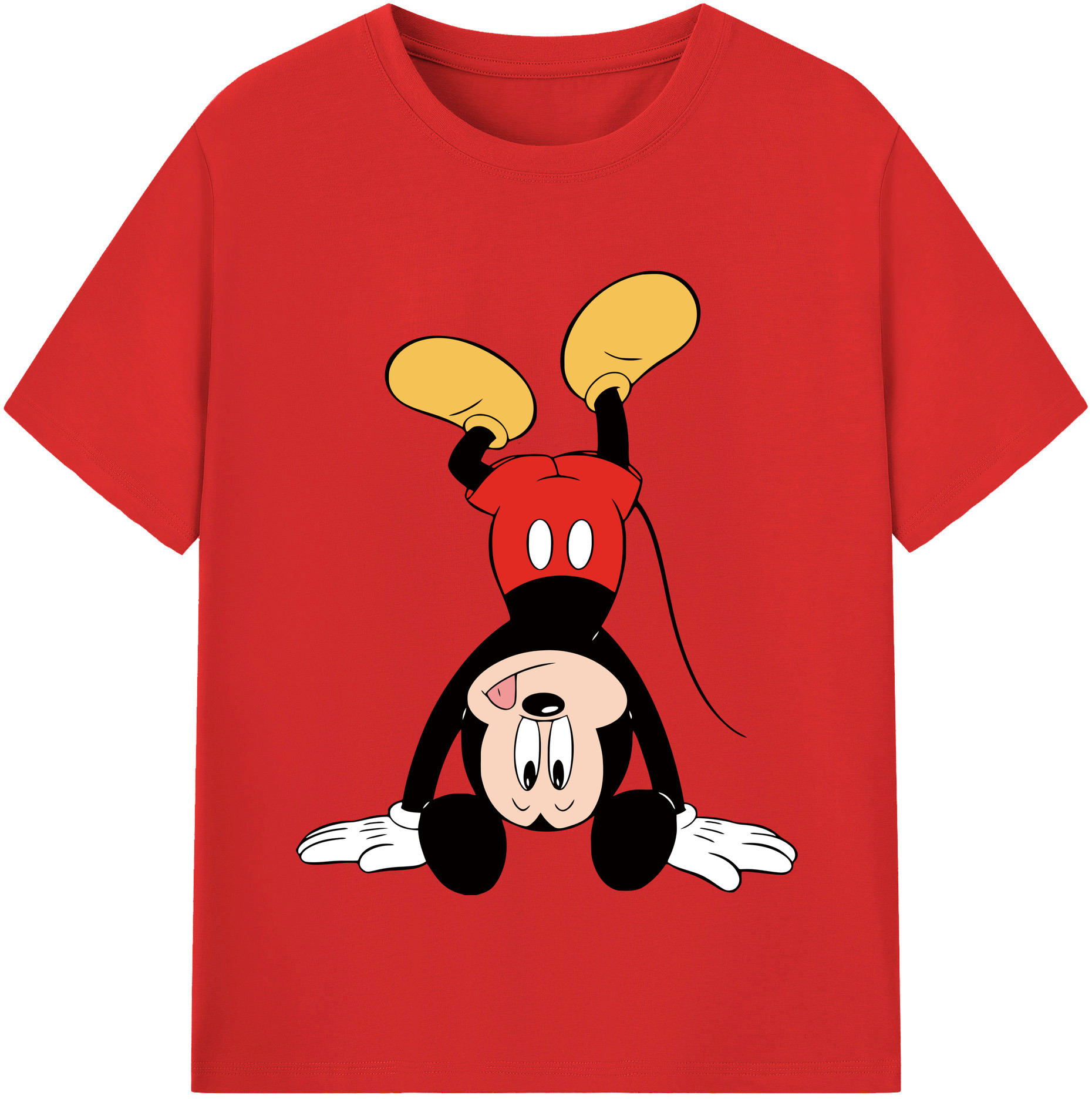 （画像用） ミッキーマウス Mickey Mouse 綿100％半袖Tシャツ（フロントプリント）