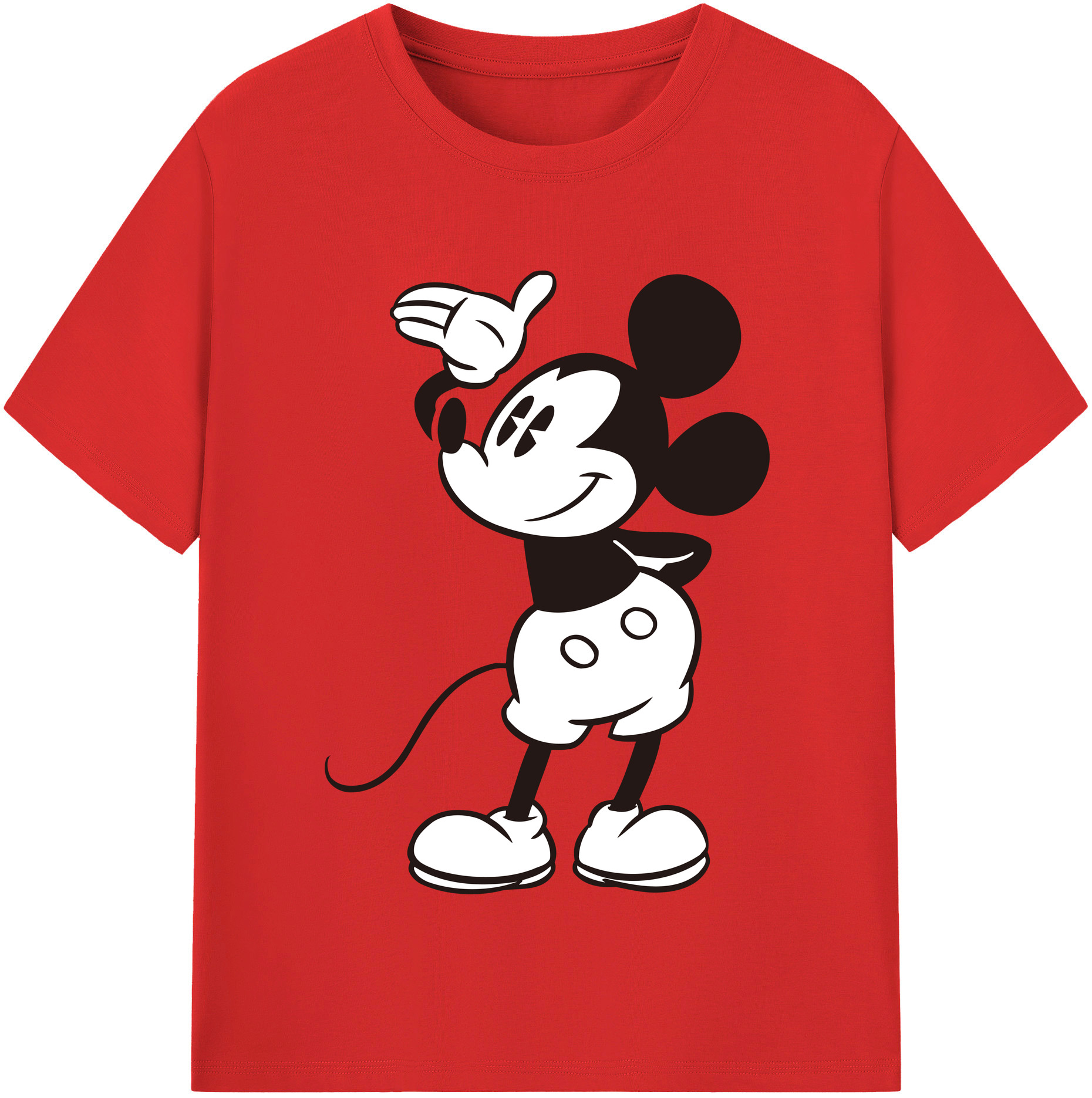 （画像用） ミッキーマウス Mickey Mouse 綿100％半袖Tシャツ（フロントプリント）