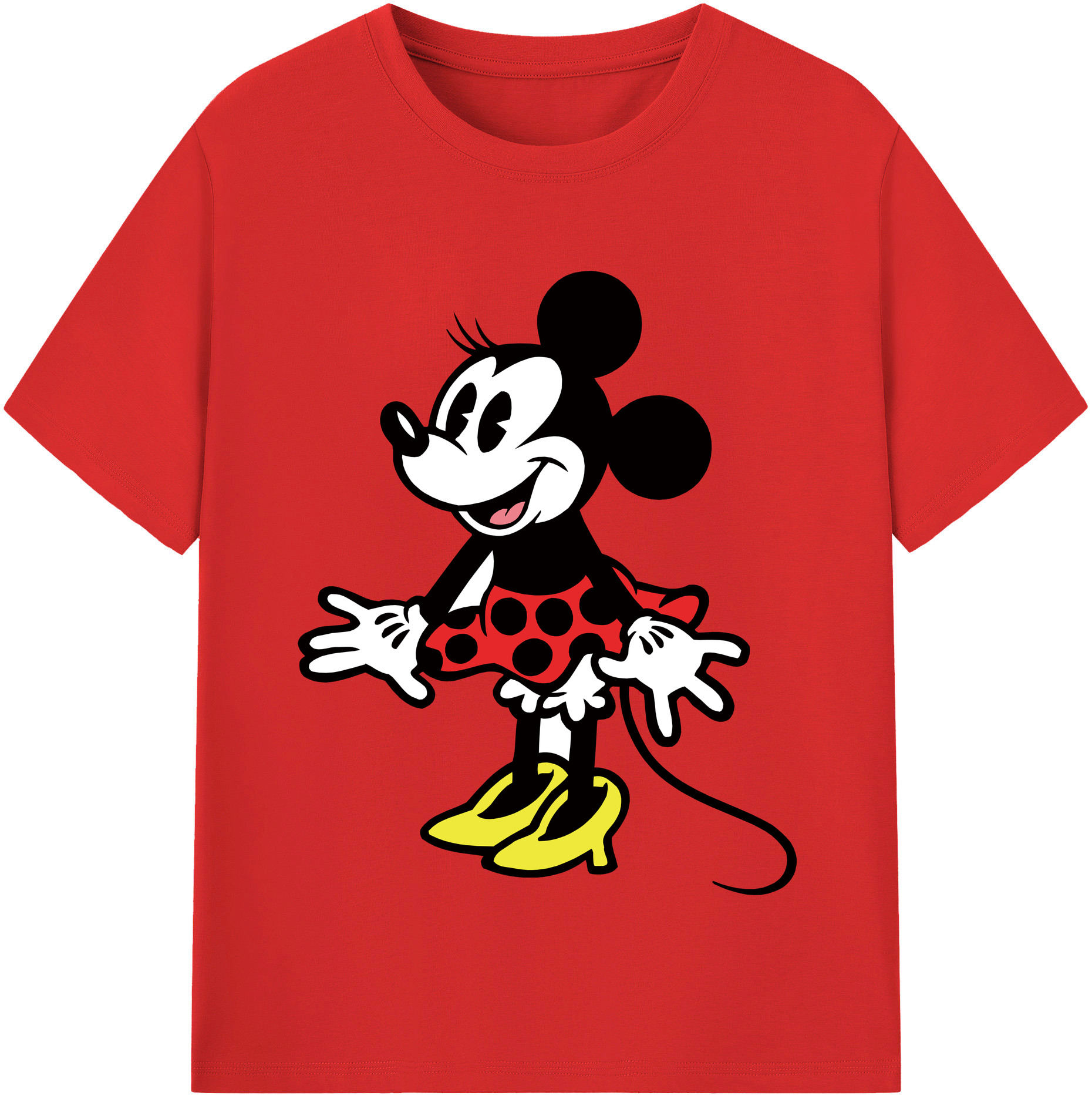 （画像用） ミッキーマウス Mickey Mouse 綿100％半袖Tシャツ（フロントプリント）