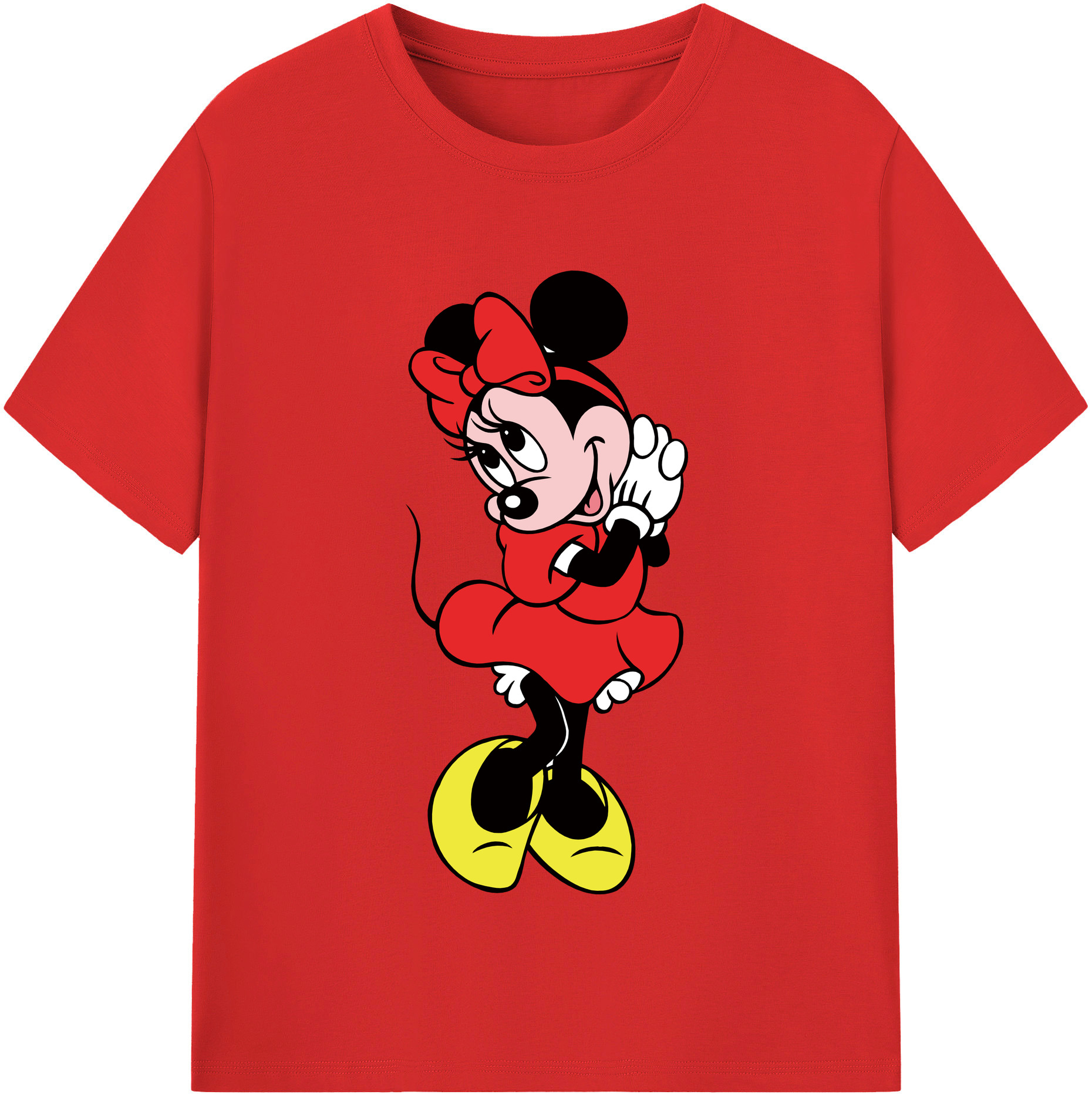 （画像用） ミッキーマウス Mickey Mouse 綿100％半袖Tシャツ（フロントプリント）