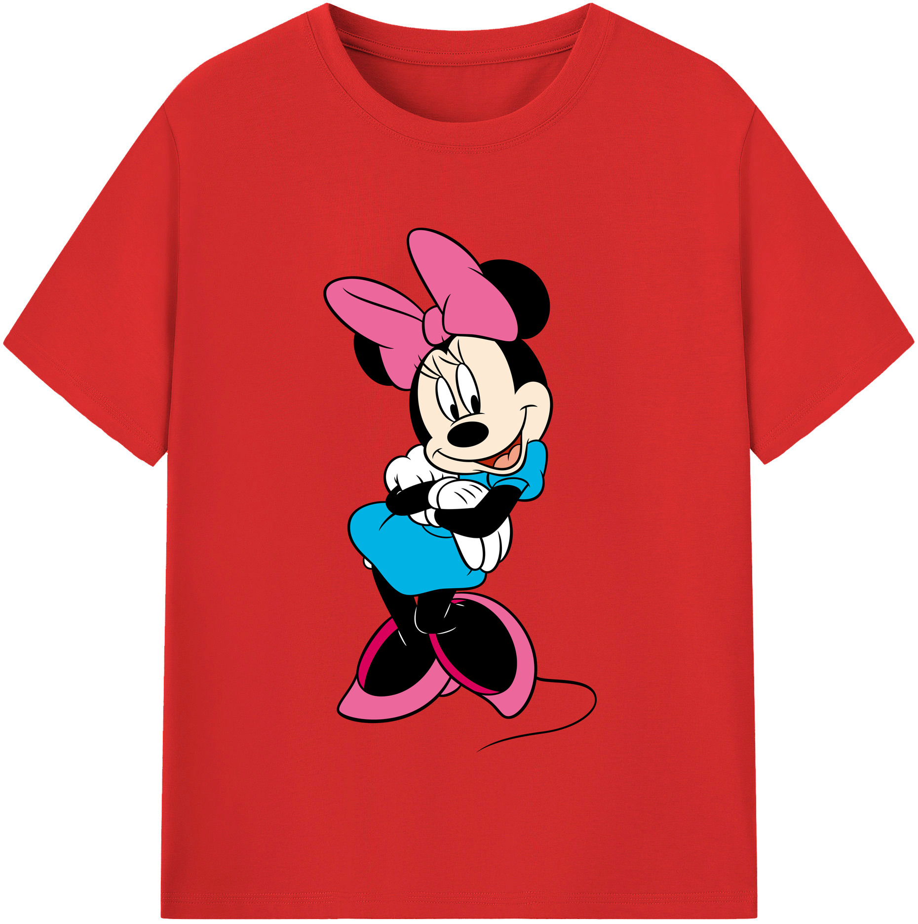 （画像用） ミッキーマウス Mickey Mouse 綿100％半袖Tシャツ（フロントプリント）
