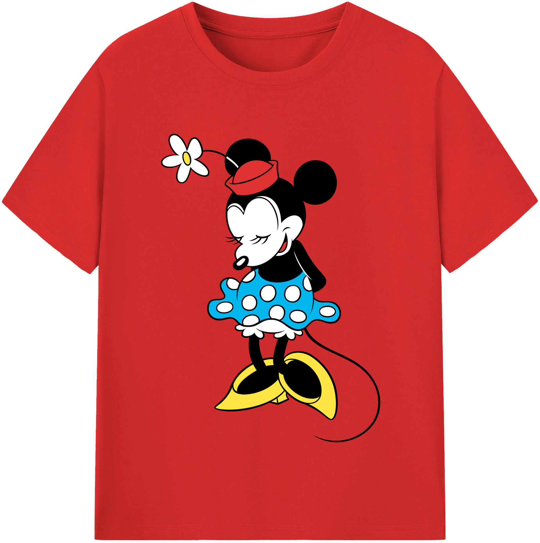 （画像用） ミッキーマウス Mickey Mouse 綿100％半袖Tシャツ（フロントプリント）