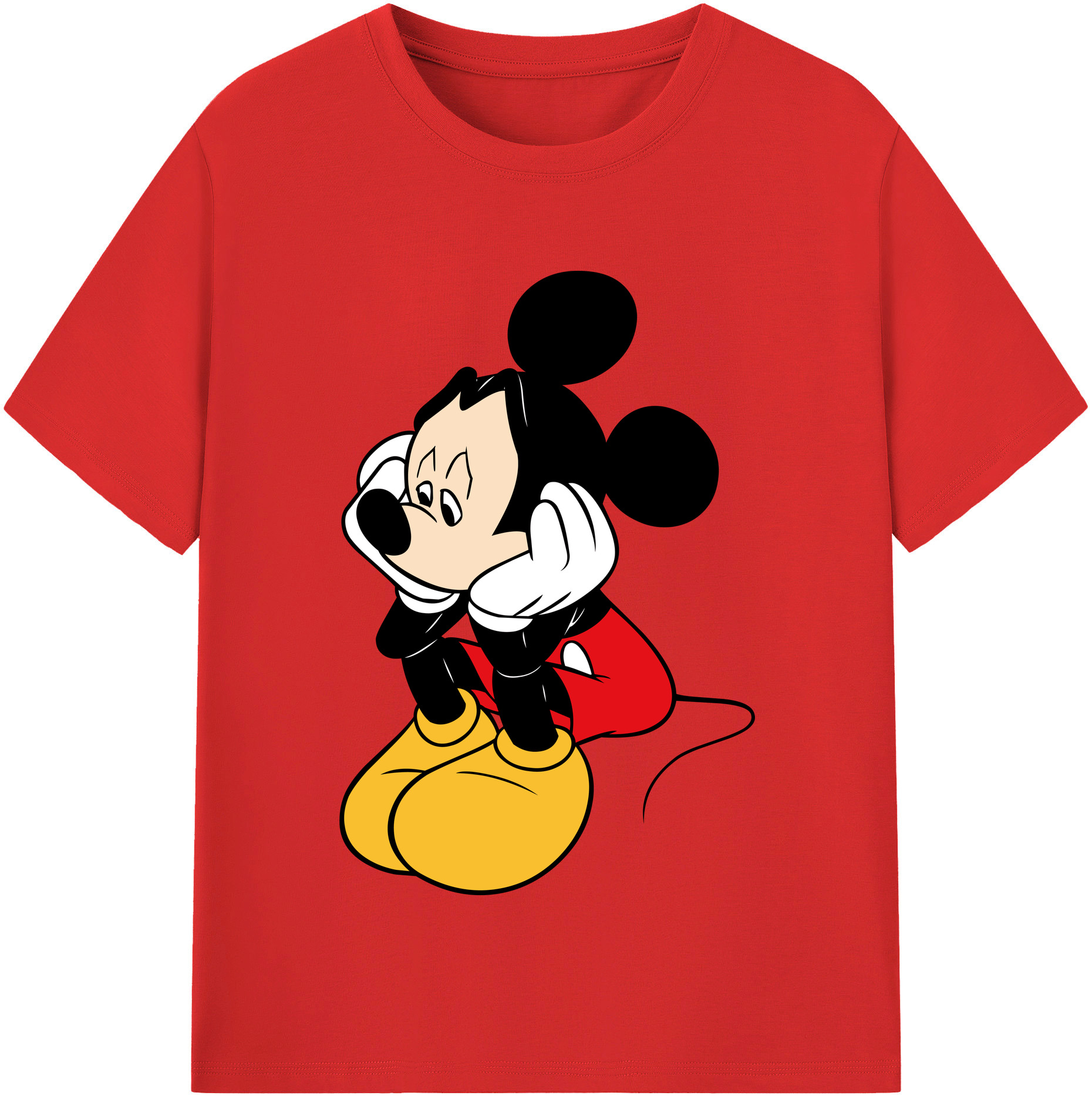 （画像用） ミッキーマウス Mickey Mouse 綿100％半袖Tシャツ（フロントプリント）