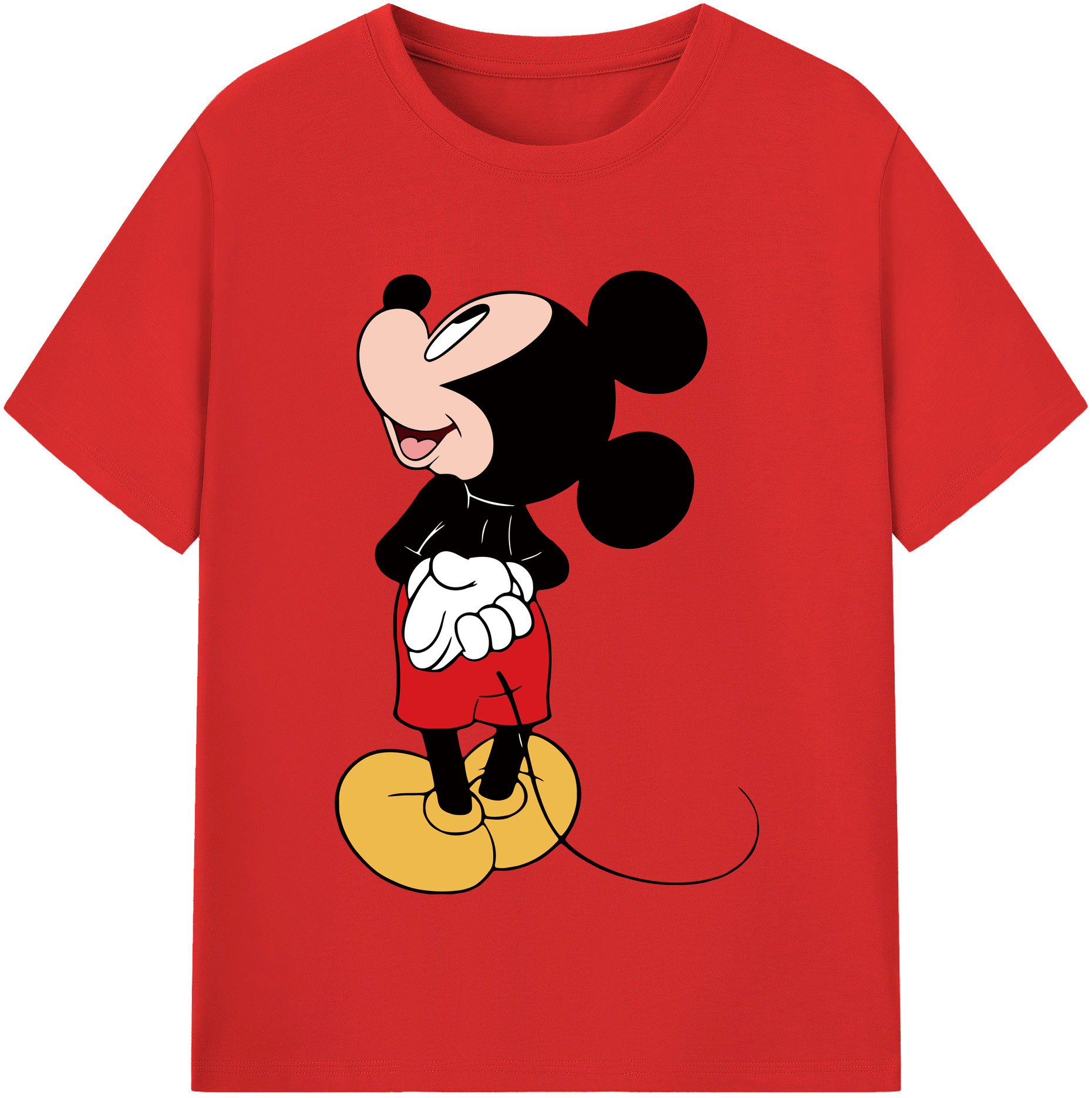 （画像用） ミッキーマウス Mickey Mouse 綿100％半袖Tシャツ（フロントプリント）