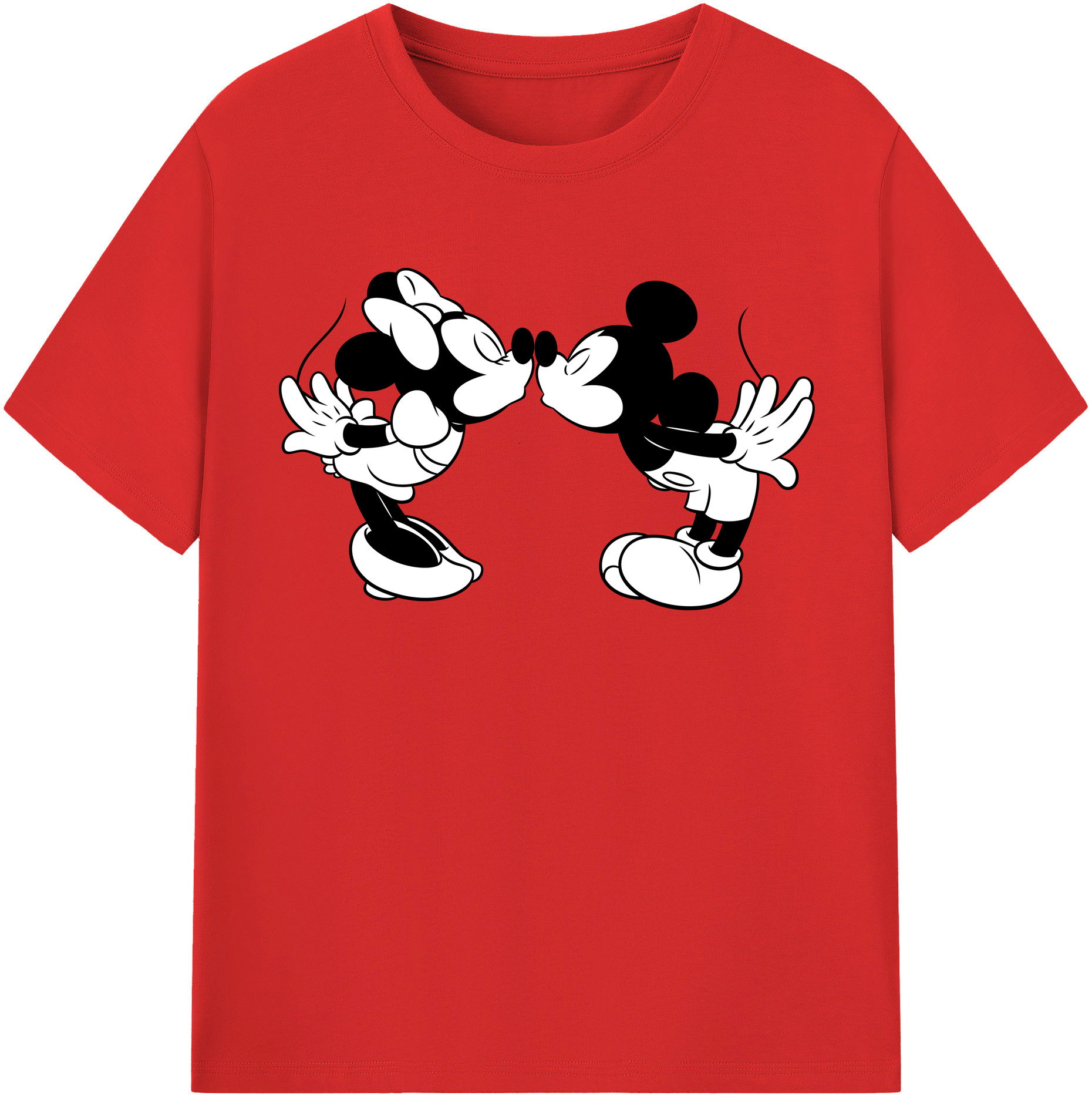 （画像用） ミッキーマウス Mickey Mouse 綿100％半袖Tシャツ（フロントプリント）