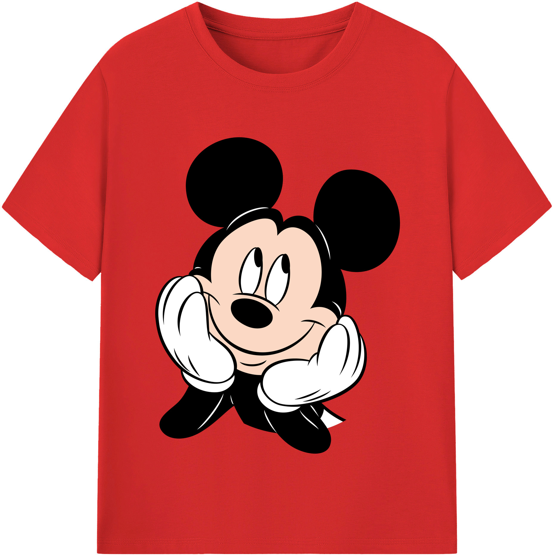 （画像用） ミッキーマウス Mickey Mouse 綿100％半袖Tシャツ（フロントプリント）