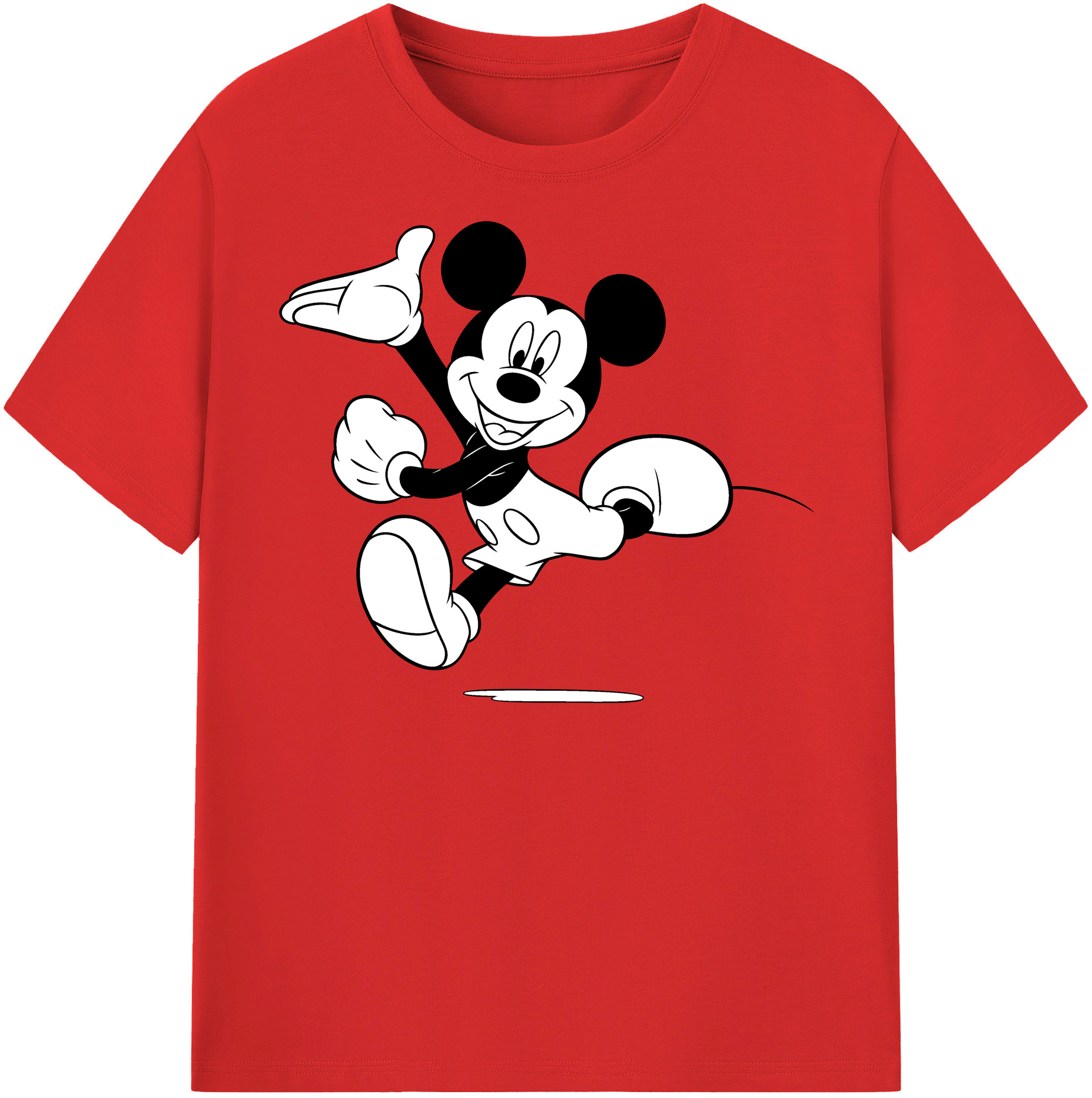 （画像用） ミッキーマウス Mickey Mouse 綿100％半袖Tシャツ（フロントプリント）