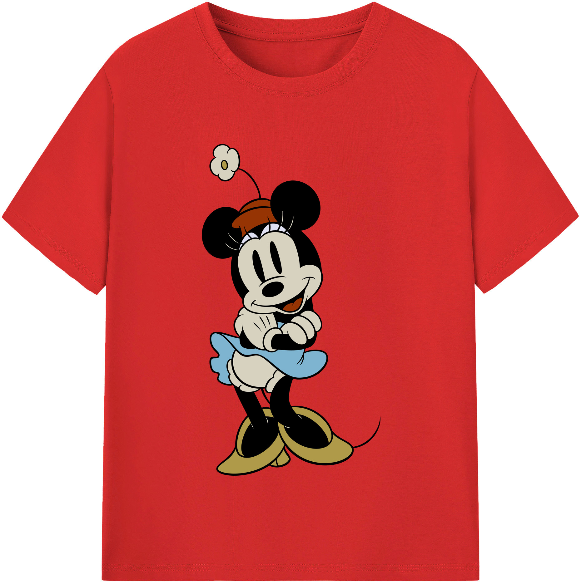 （画像用） ミッキーマウス Mickey Mouse 綿100％半袖Tシャツ（フロントプリント）