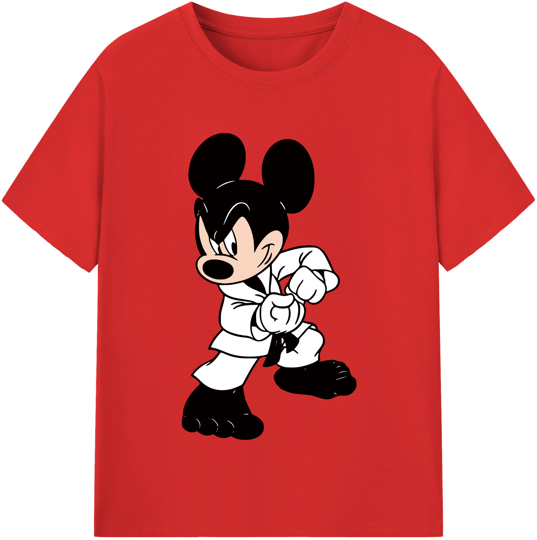 （画像用） ミッキーマウス Mickey Mouse 綿100％半袖Tシャツ（フロントプリント）