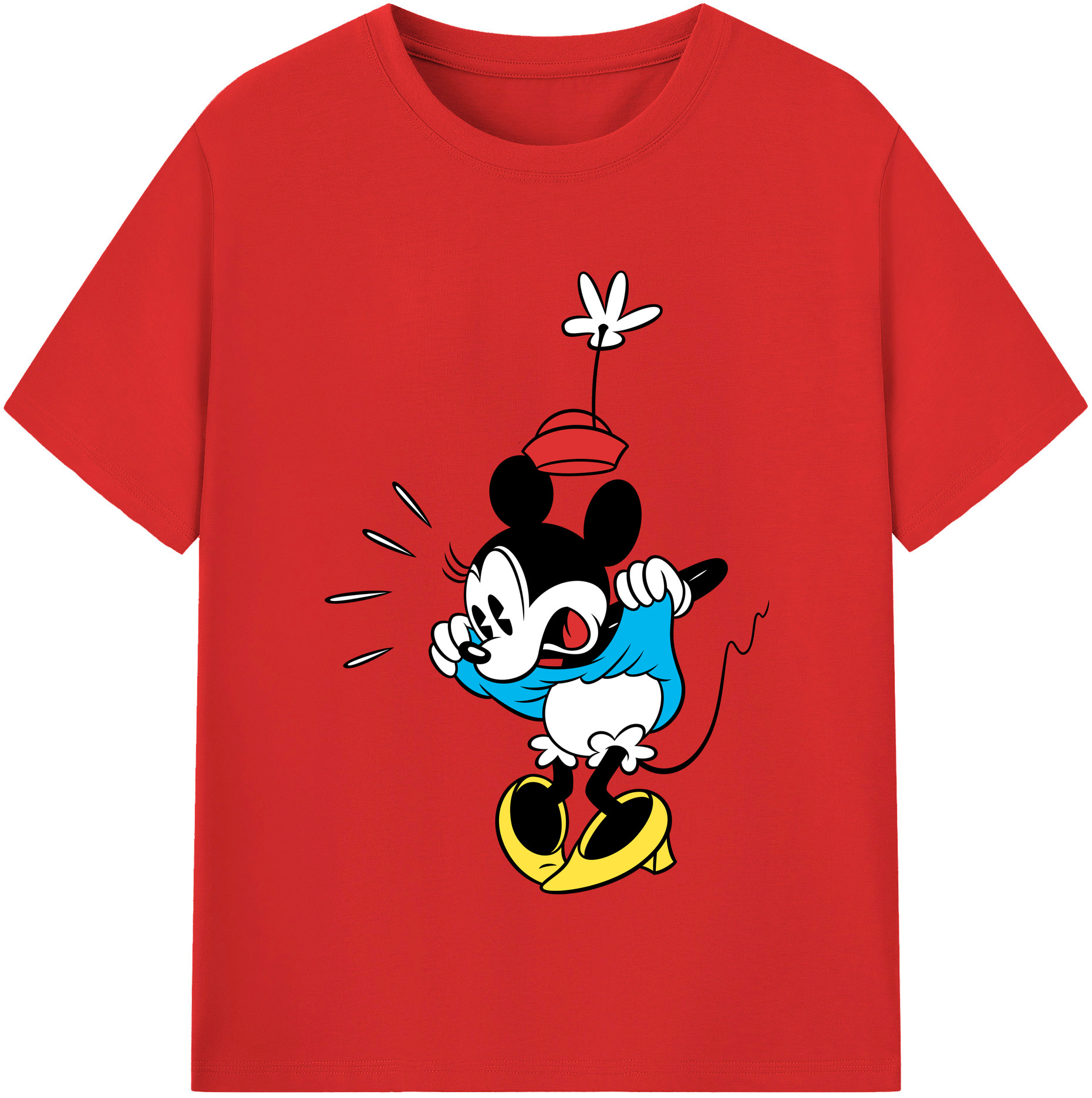 （画像用） ミッキーマウス Mickey Mouse 綿100％半袖Tシャツ（フロントプリント）