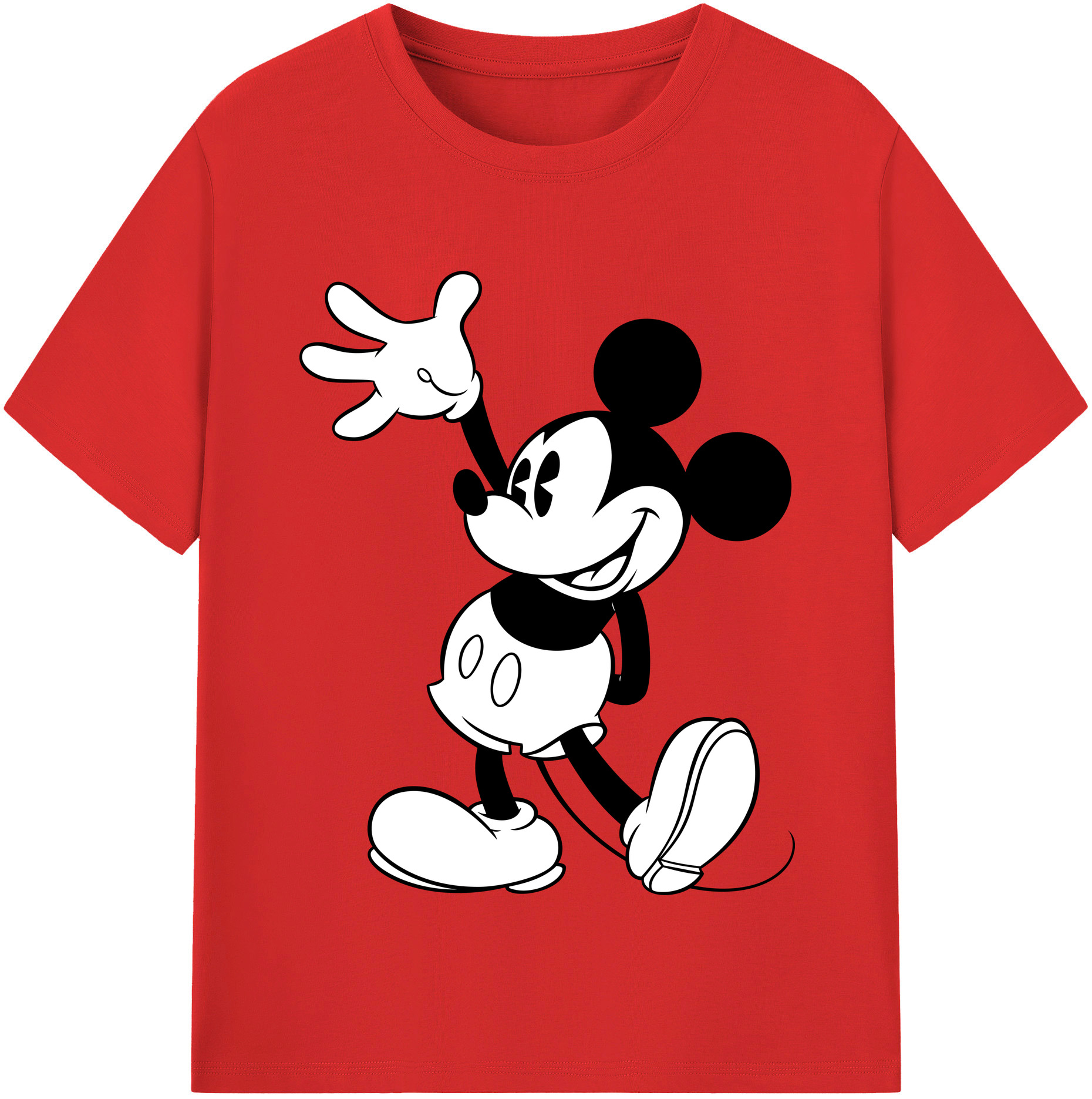 （画像用） ミッキーマウス Mickey Mouse 綿100％半袖Tシャツ（フロントプリント）