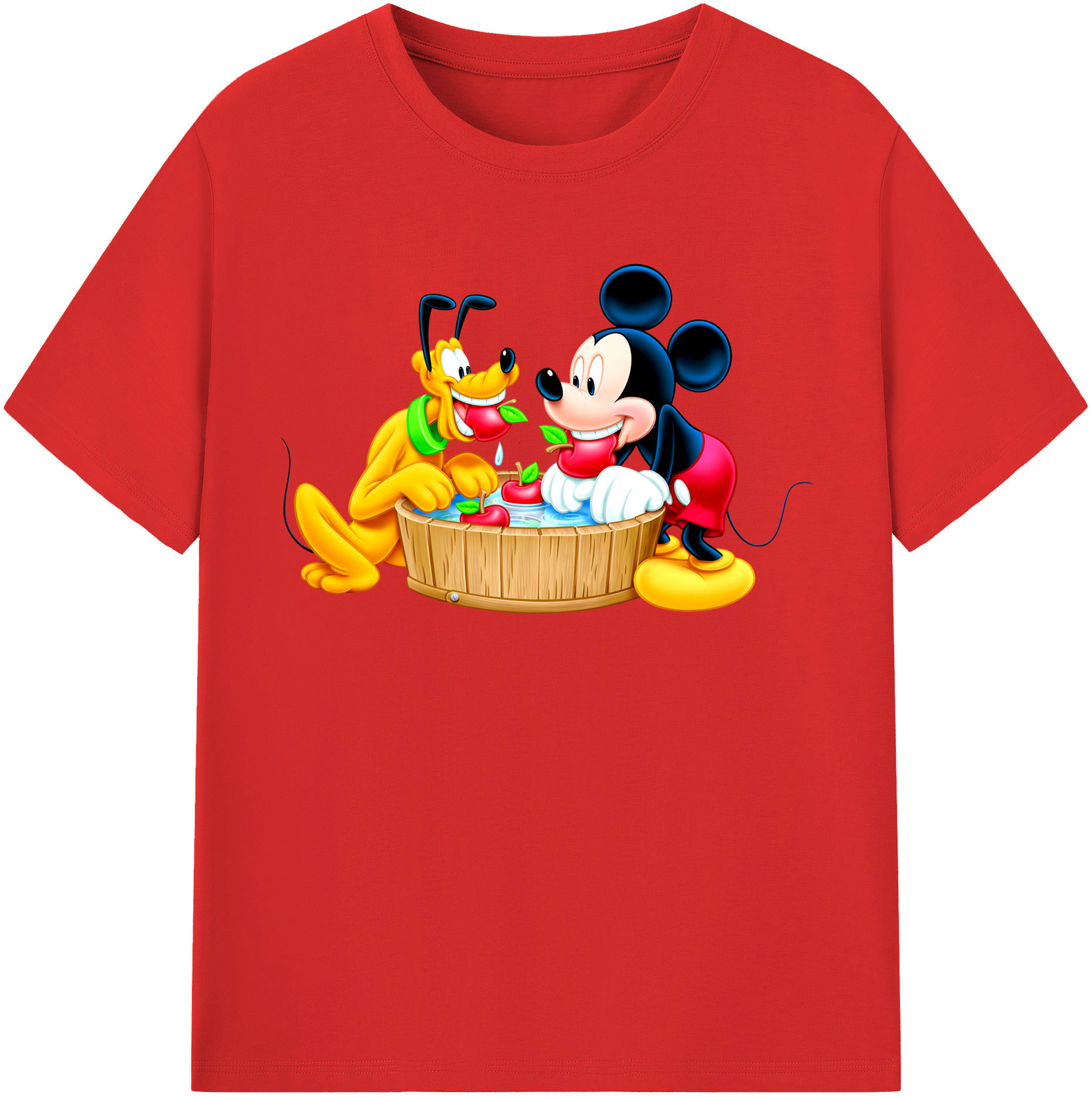 （画像用） ミッキーマウス Mickey Mouse 綿100％半袖Tシャツ（フロントプリント）