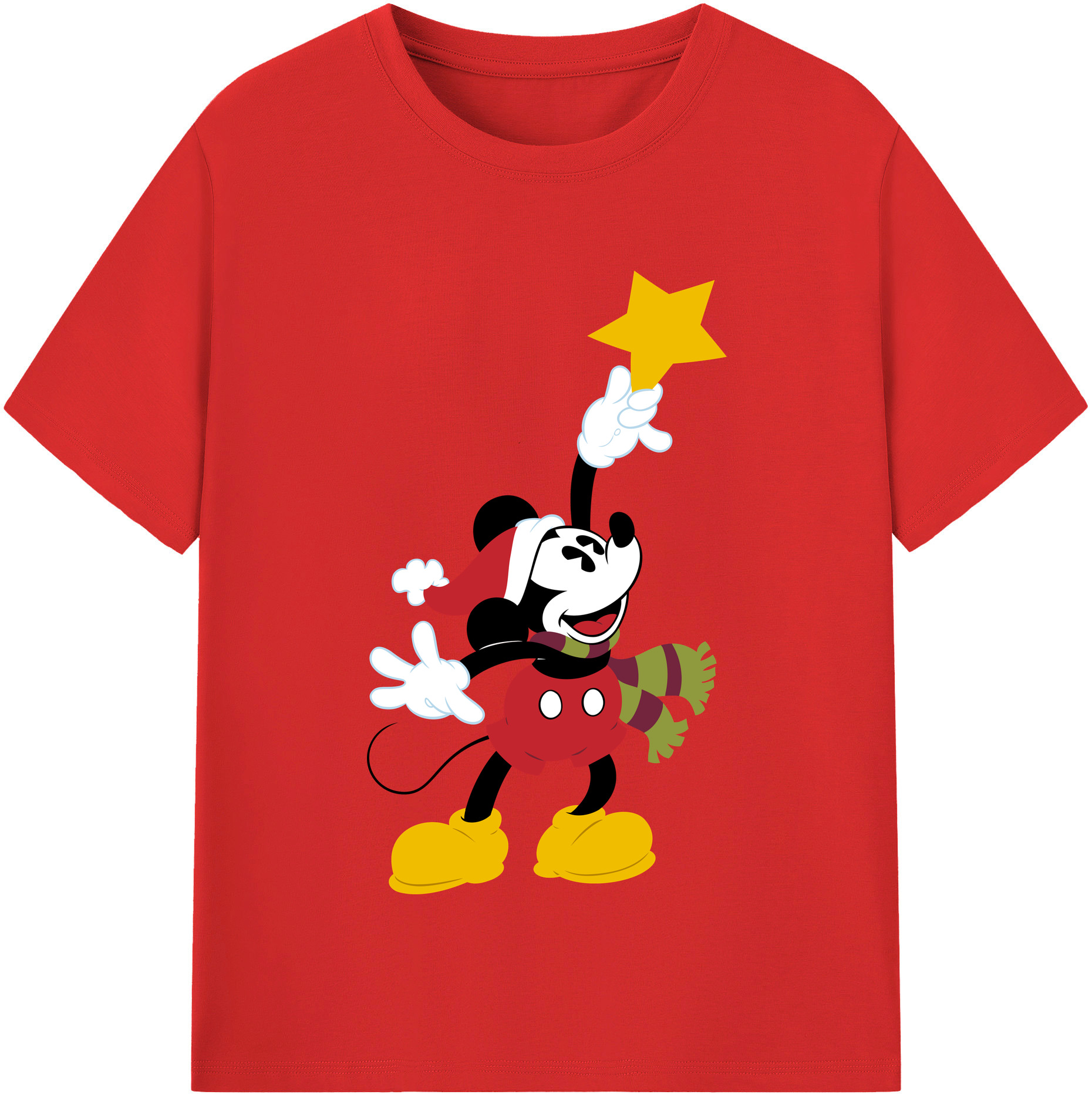 （画像用） ミッキーマウス Mickey Mouse 綿100％半袖Tシャツ（フロントプリント）